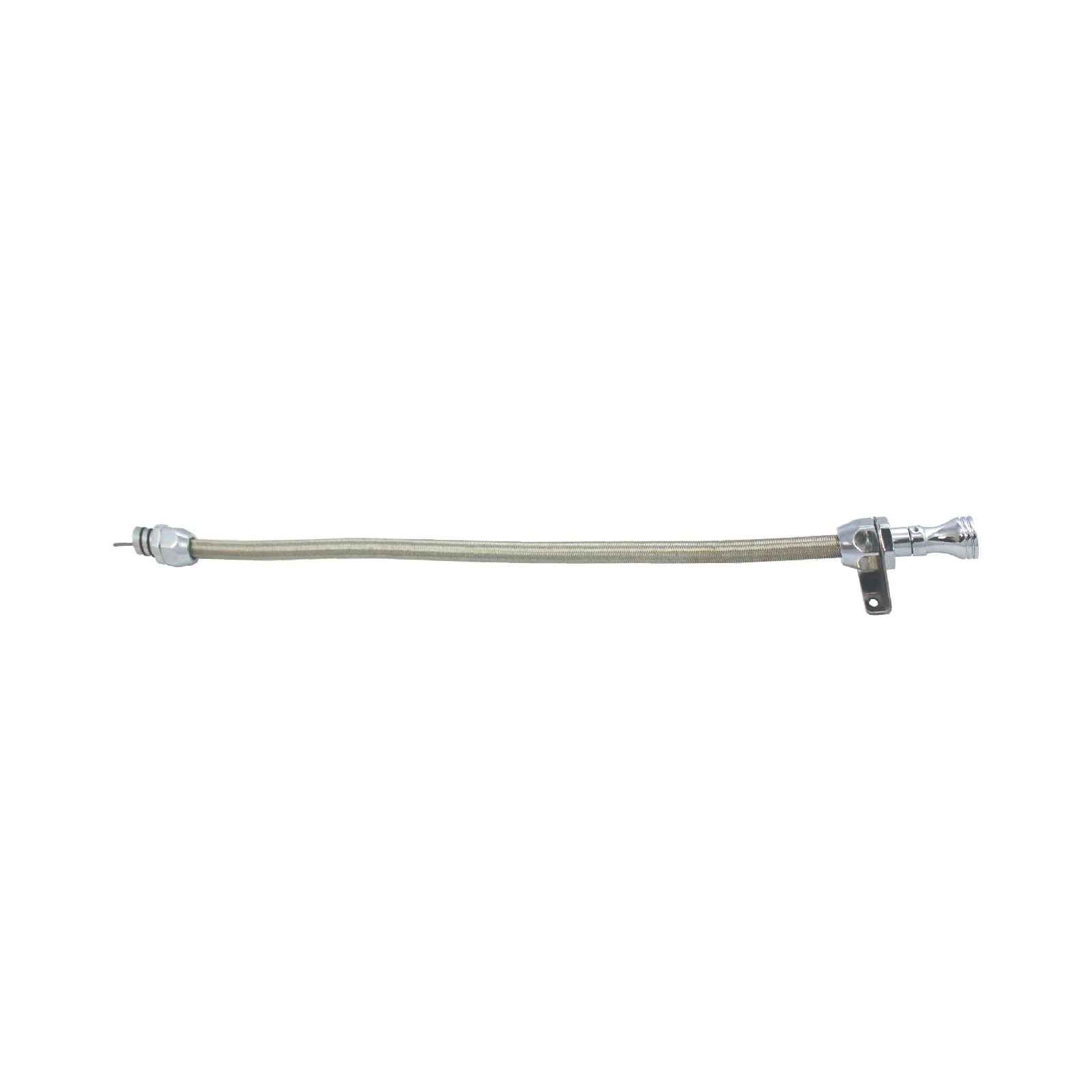 GM TH350 / TH400 Flexible Braided Stainless Steel Transmission Dipstick - Chrome