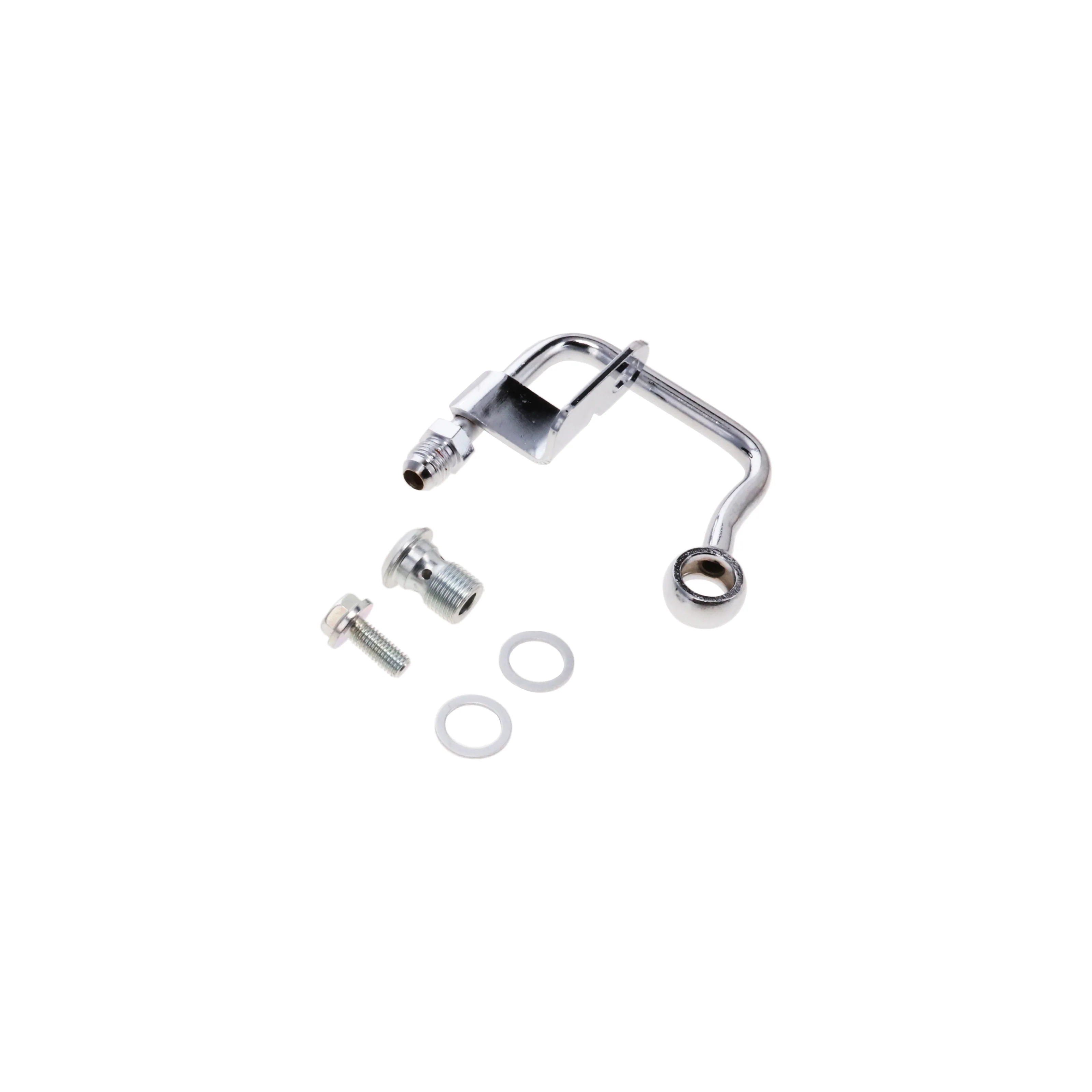 GM Type II Power Steering Pump Mid-Mount Hardline - Chrome - Image 3