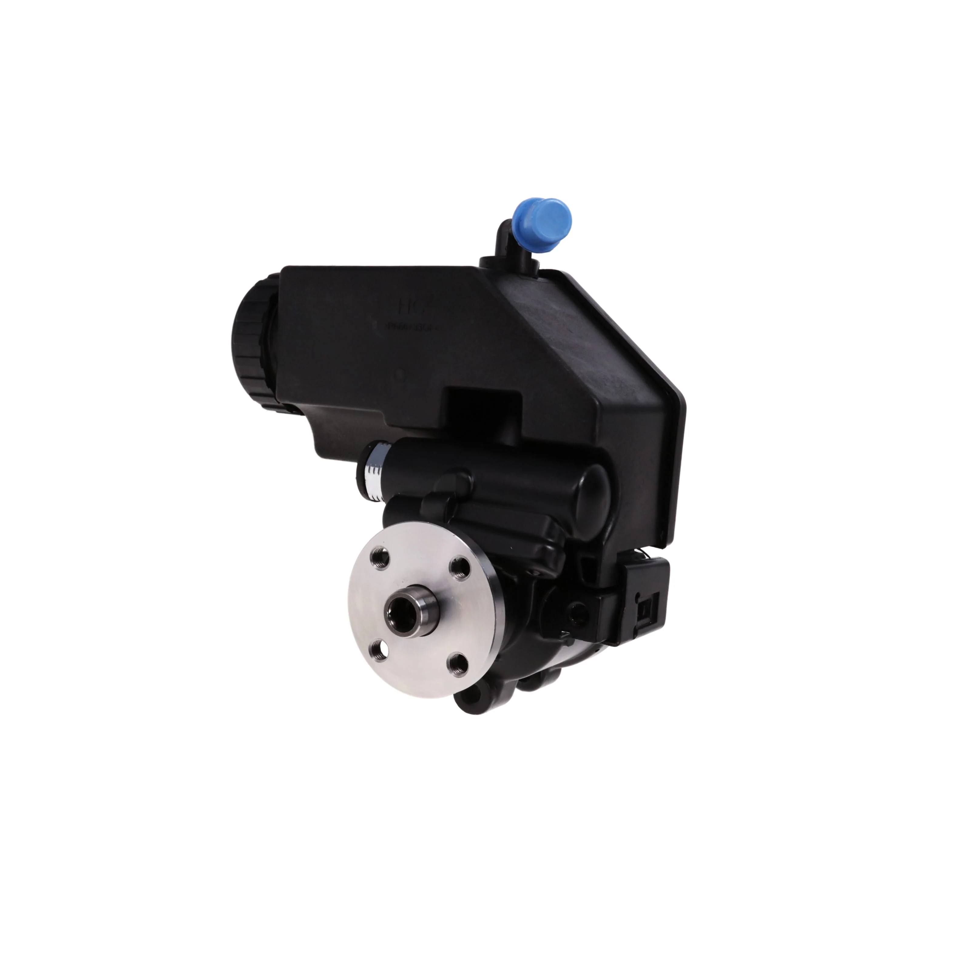 GM Type II Power Steering Pump with Integral Reservoir and Pulley Hub - Black