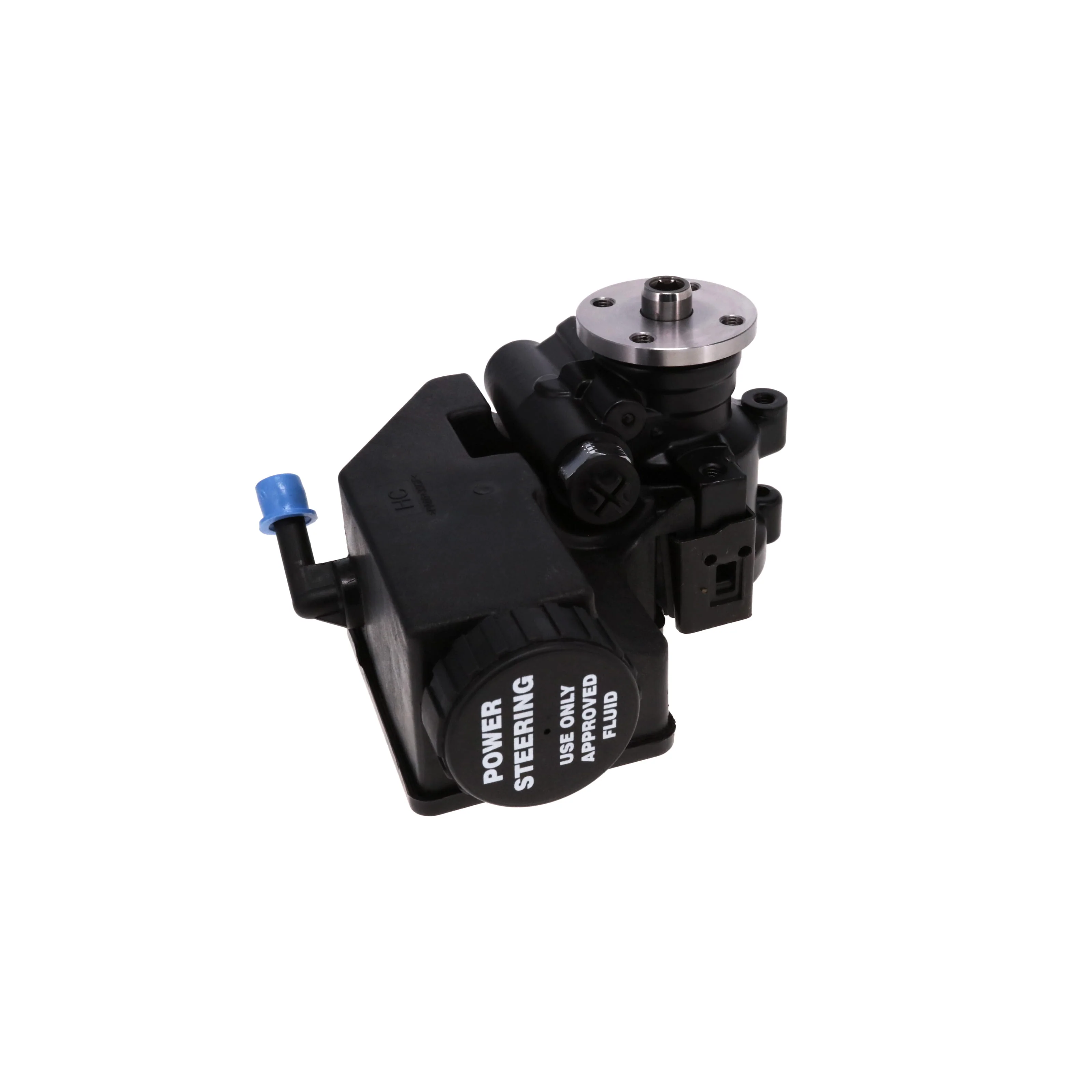 GM Type II Power Steering Pump with Integral Reservoir and Pulley Hub - Black - Image 2