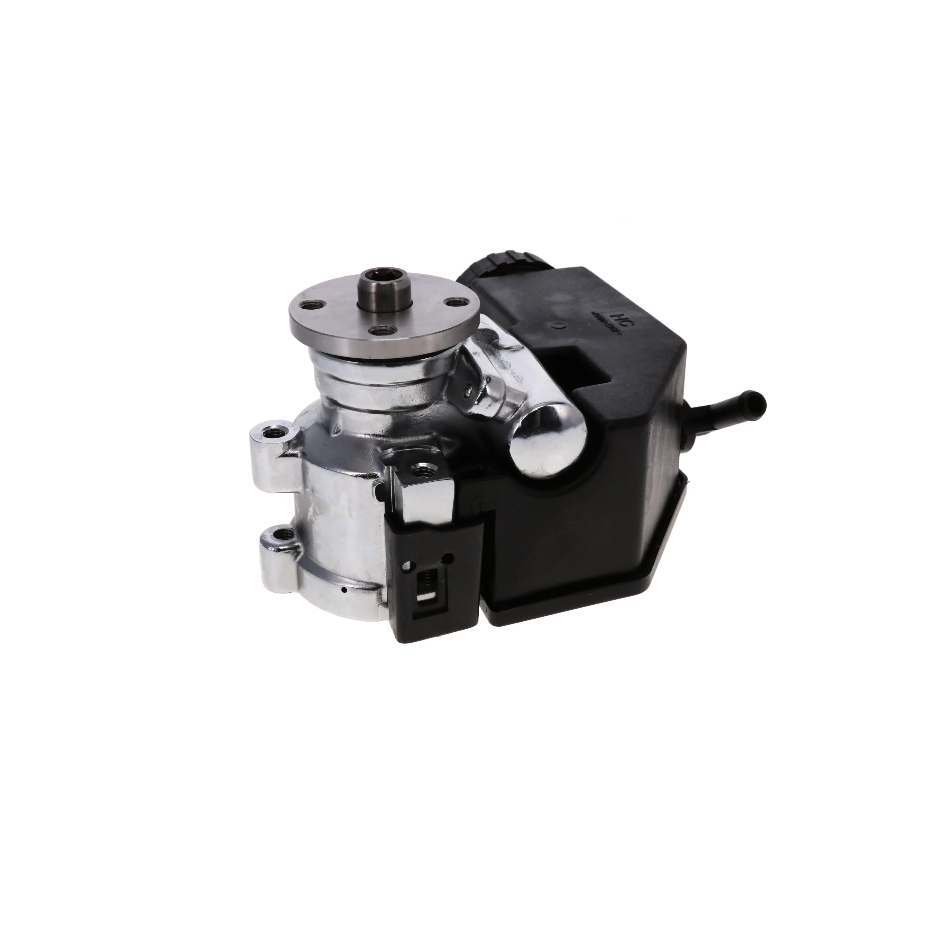 GM Type II Power Steering Pump with Integral Reservoir and Pulley Hub - Chrome - Image 3