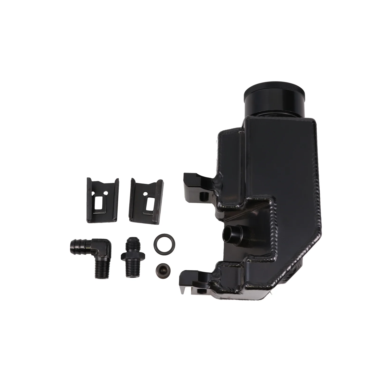 GM Type II Style Fabricated Aluminum 14 oz Power Steering Reservoir - Black