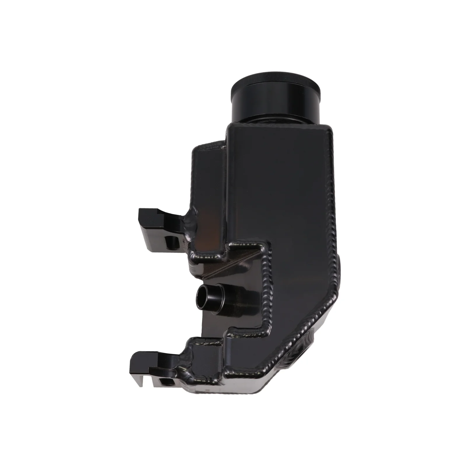 GM Type II Style Fabricated Aluminum 14 oz Power Steering Reservoir - Black - Image 2