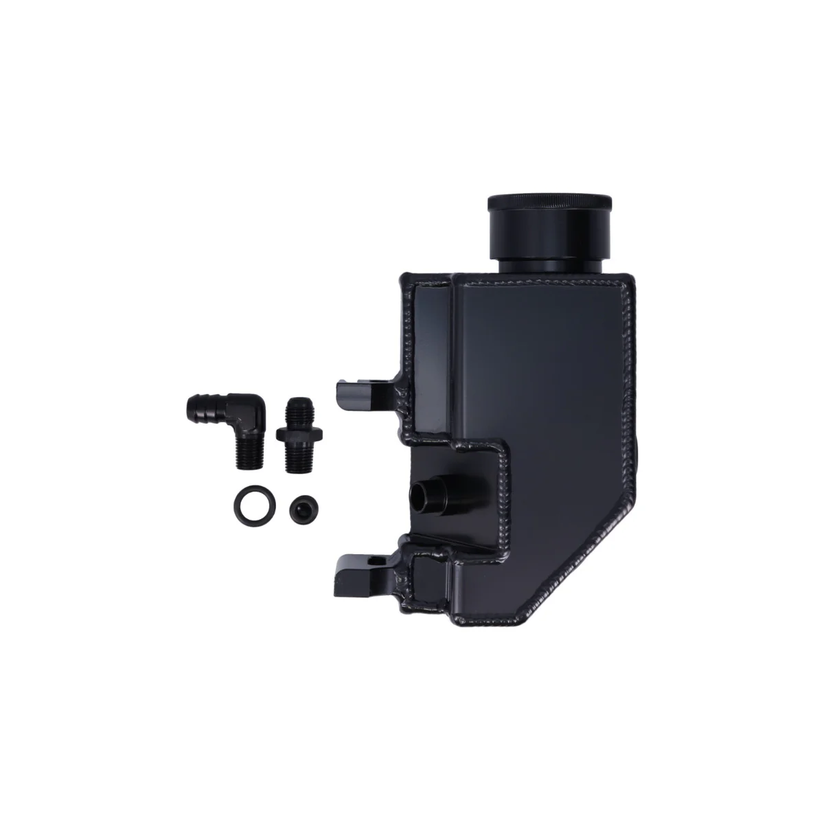 GM Type II Style Fabricated Aluminum 18 oz Power Steering Reservoir - Black