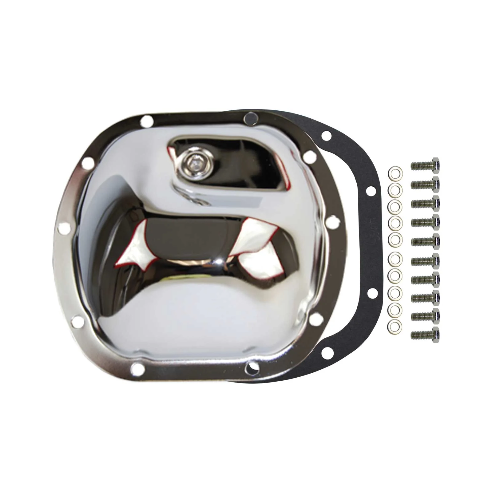 Jeep Dana 30 10-Bolt Chrome Steel Front Differential Cover w/ Gasket & Hardware