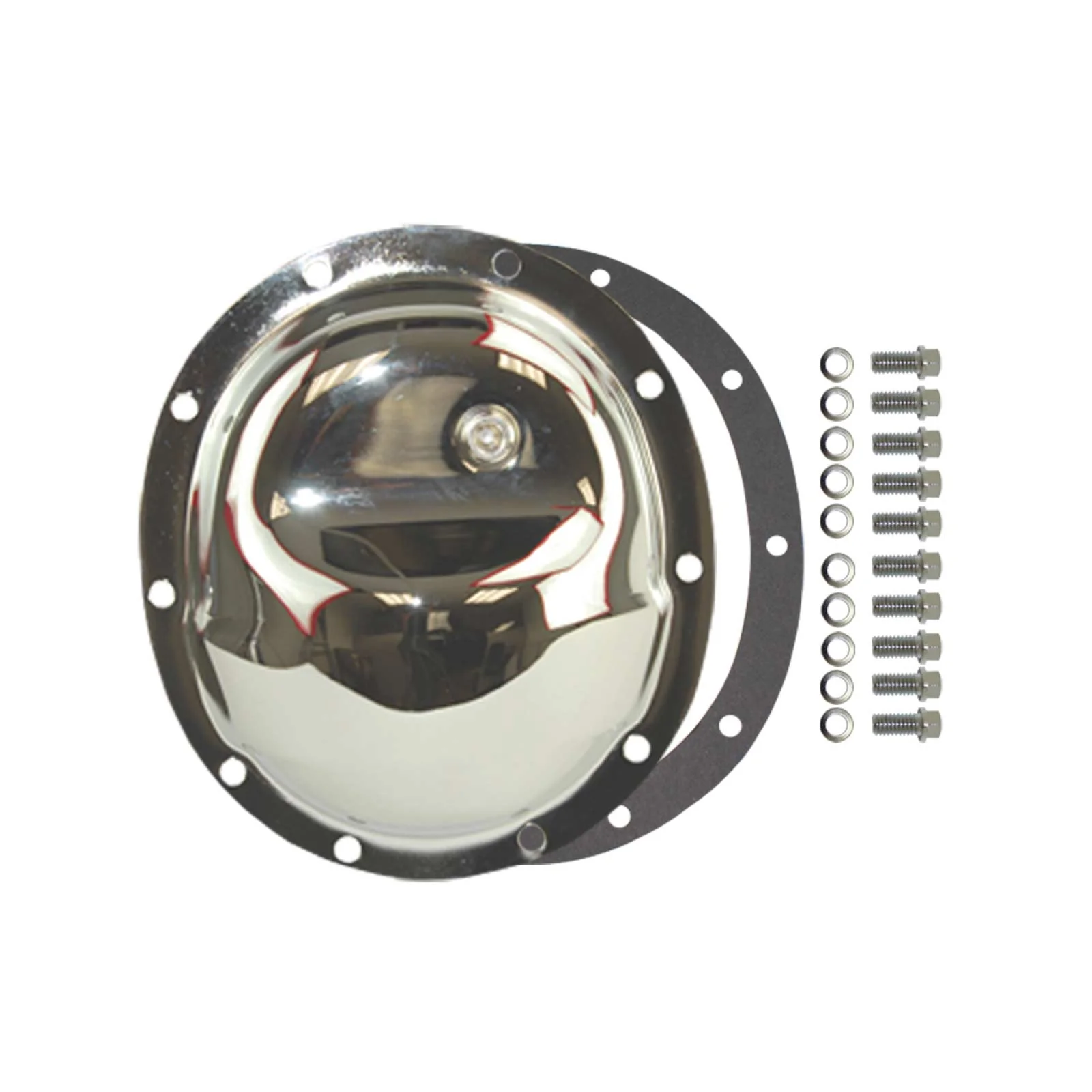 Jeep Dana 35 10-Bolt Chrome Steel Differential Cover w/ Gasket & Hardware