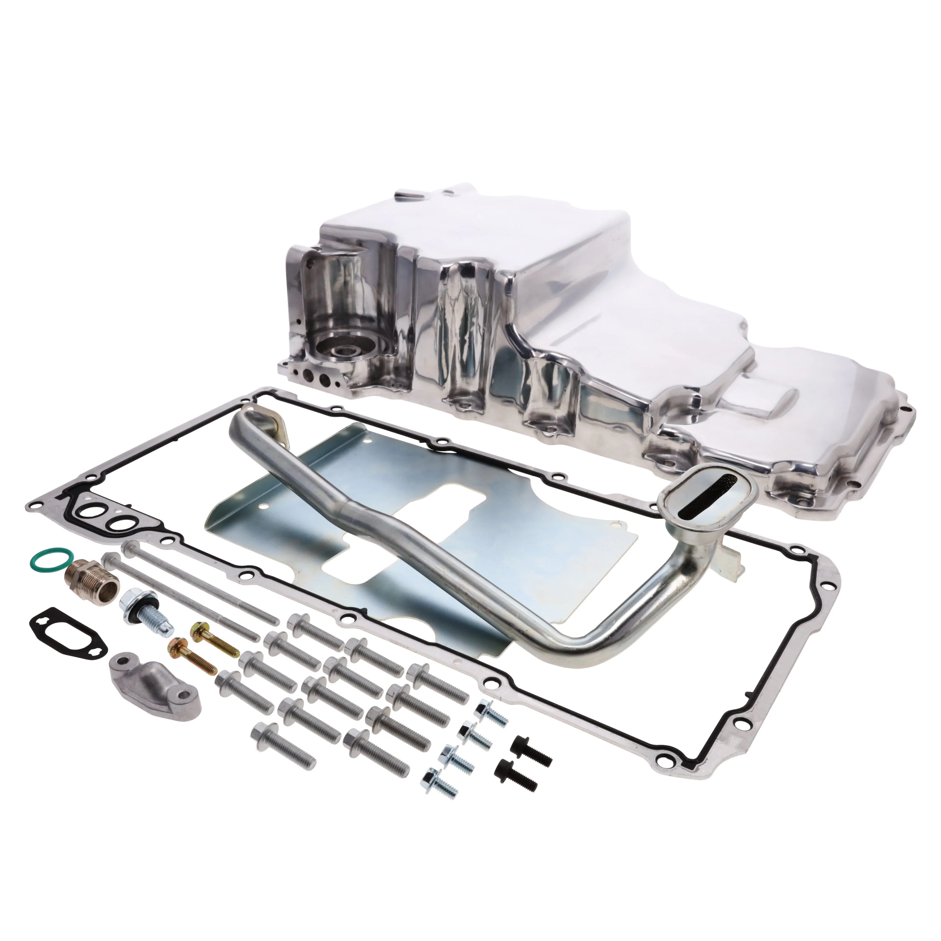 LS Aluminum Rear Sump Low-Profile Retro-Fit Oil Pan - Polished - Image 2