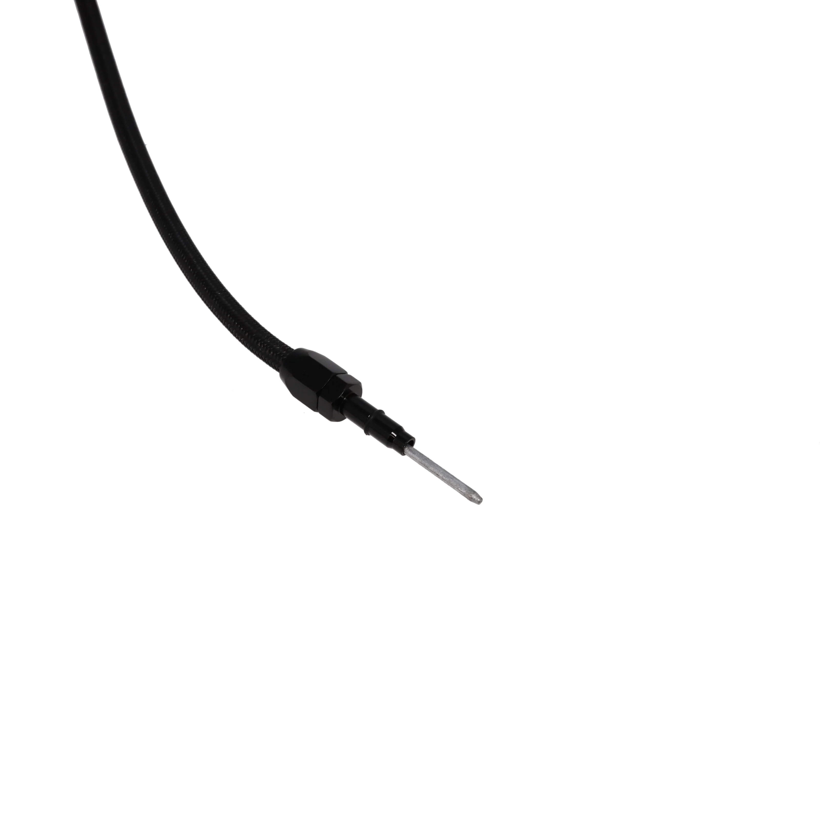LS Braided Stainless Steel Oil Dipstick with Billet Aluminum Handle for Front Sump Pan - Black - Image 2
