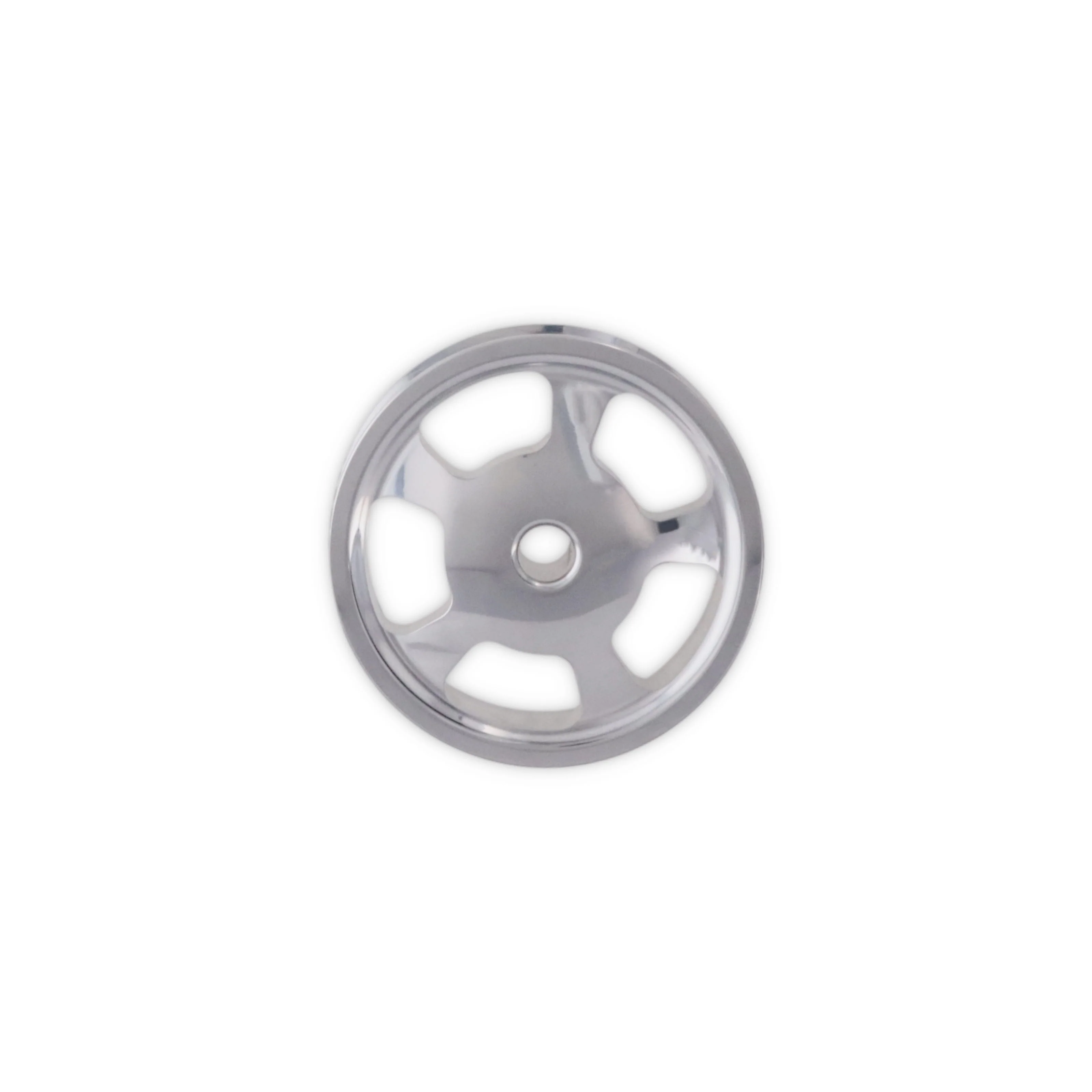 LS Press-on Power Steering Pulley for TSP 81200 Serpentine Front Drive Kit - Polished - Image 2