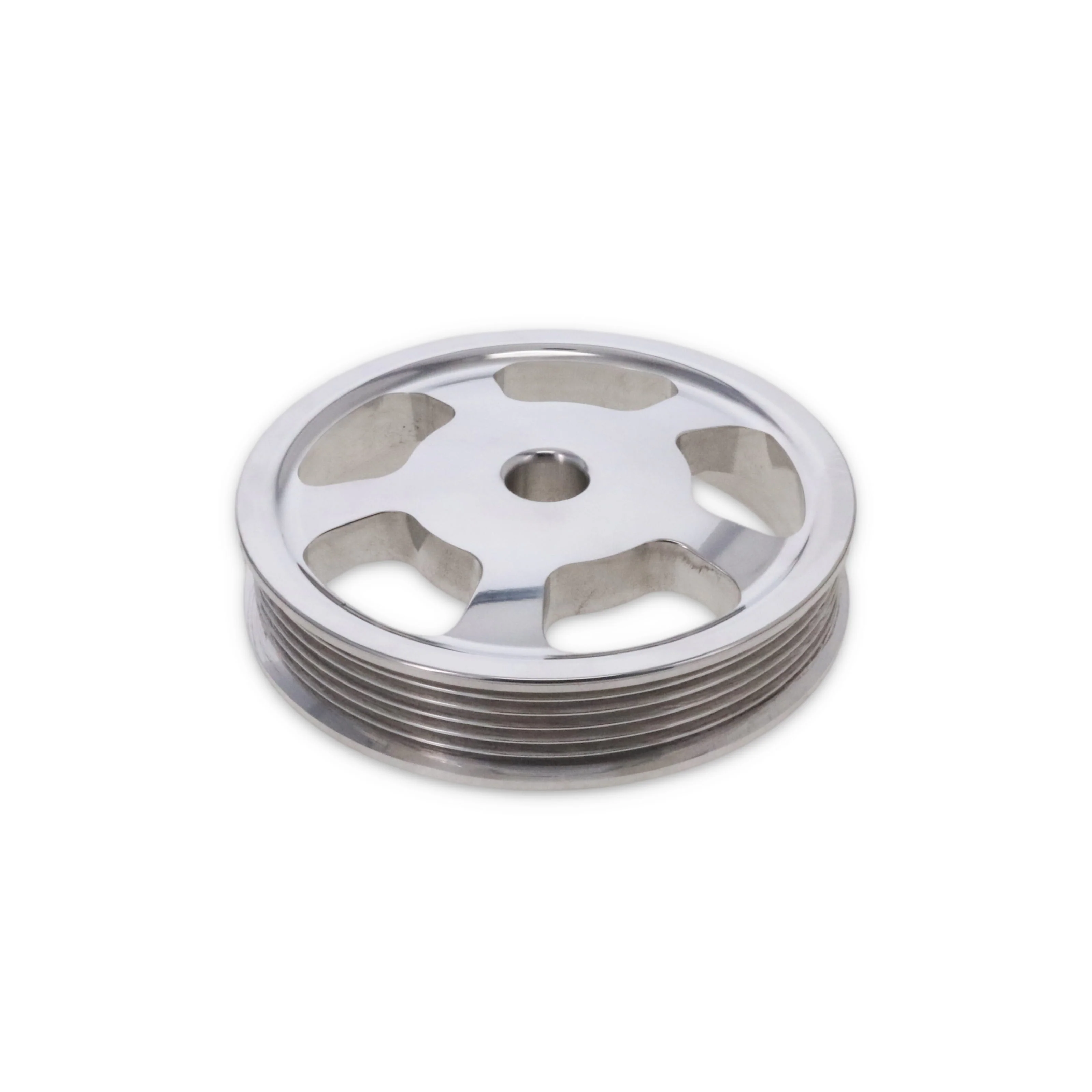 LS Press-on Power Steering Pulley for TSP 81200 Serpentine Front Drive Kit - Polished - Image 4