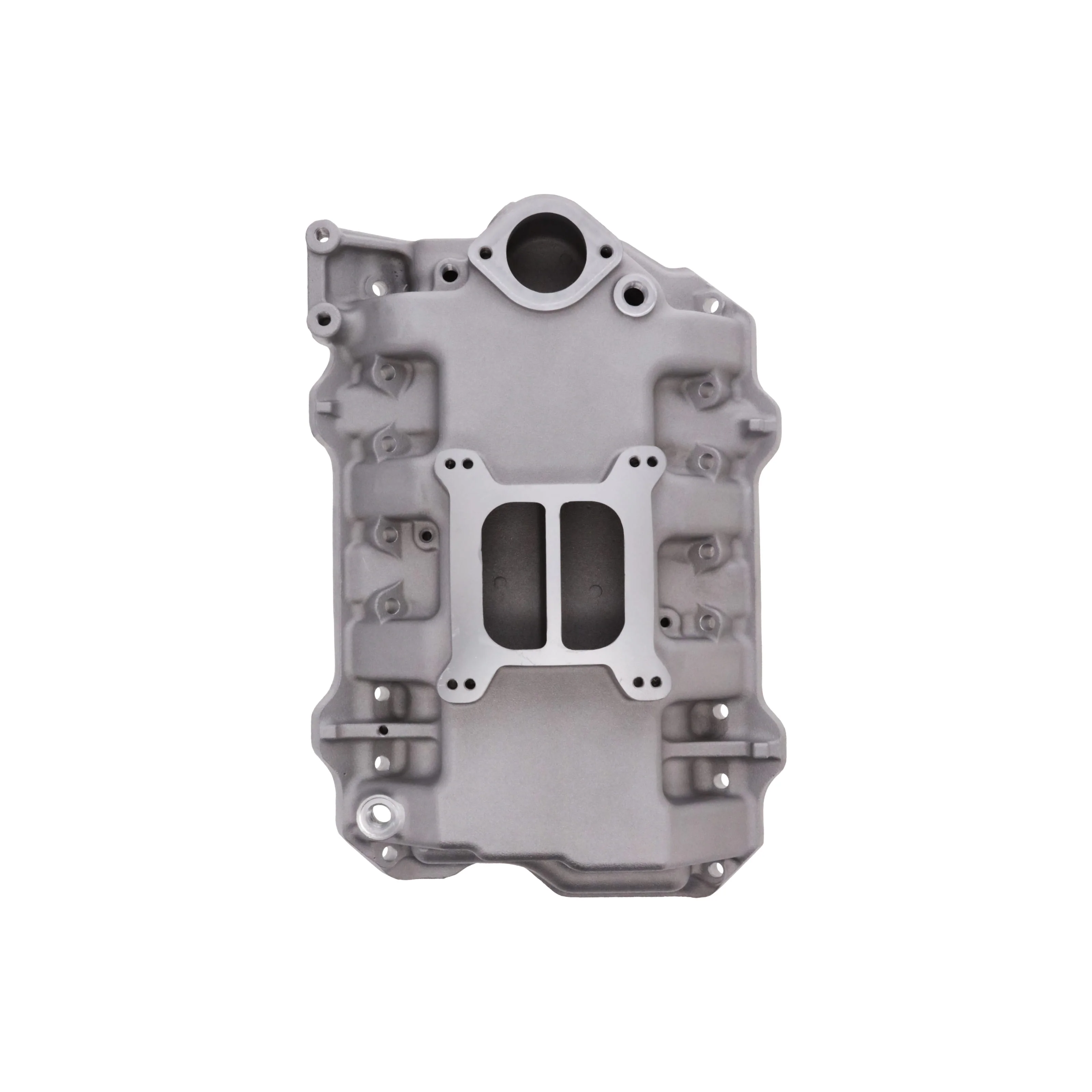 Mopar Plymouth Poly 318 Aluminum Intake Manifold, Dual Plane - Satin - Image 3