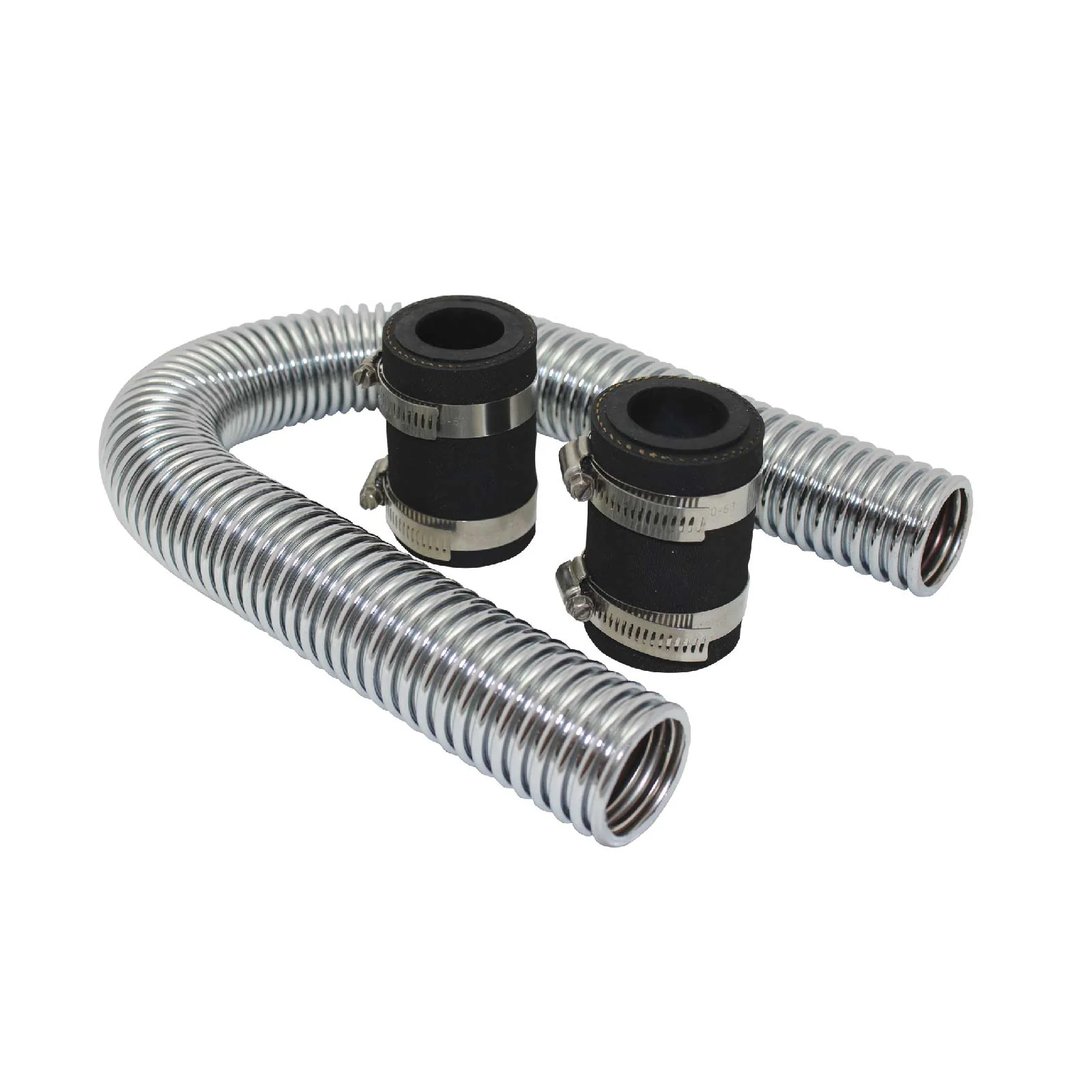 Polished Stainless Steel Flexible Radiator Hose Kit without End Caps - 36 Inches - Image 2