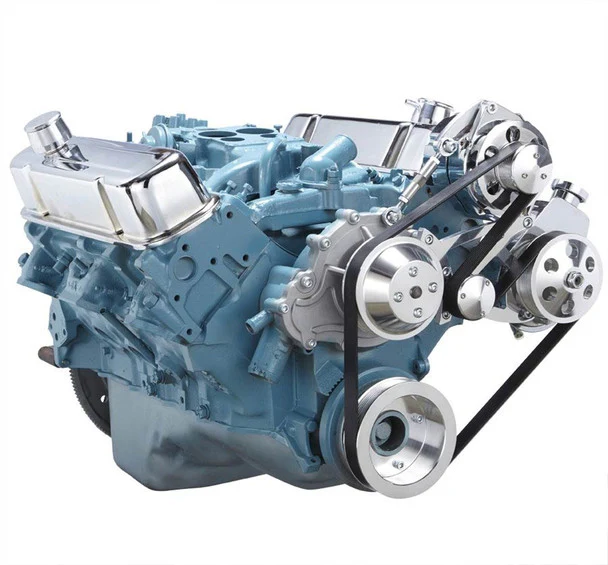 Pontiac Serpentine Conversion - Power Steering & Alternator - Polished - Image 3