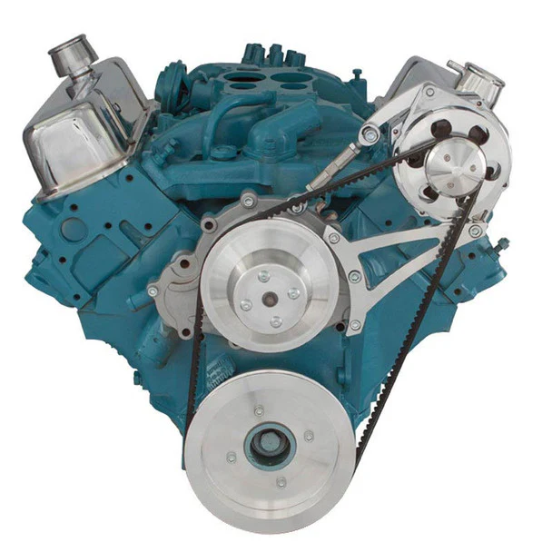 Pontiac V-Belt System - Alternator Only - Polished - Image 2