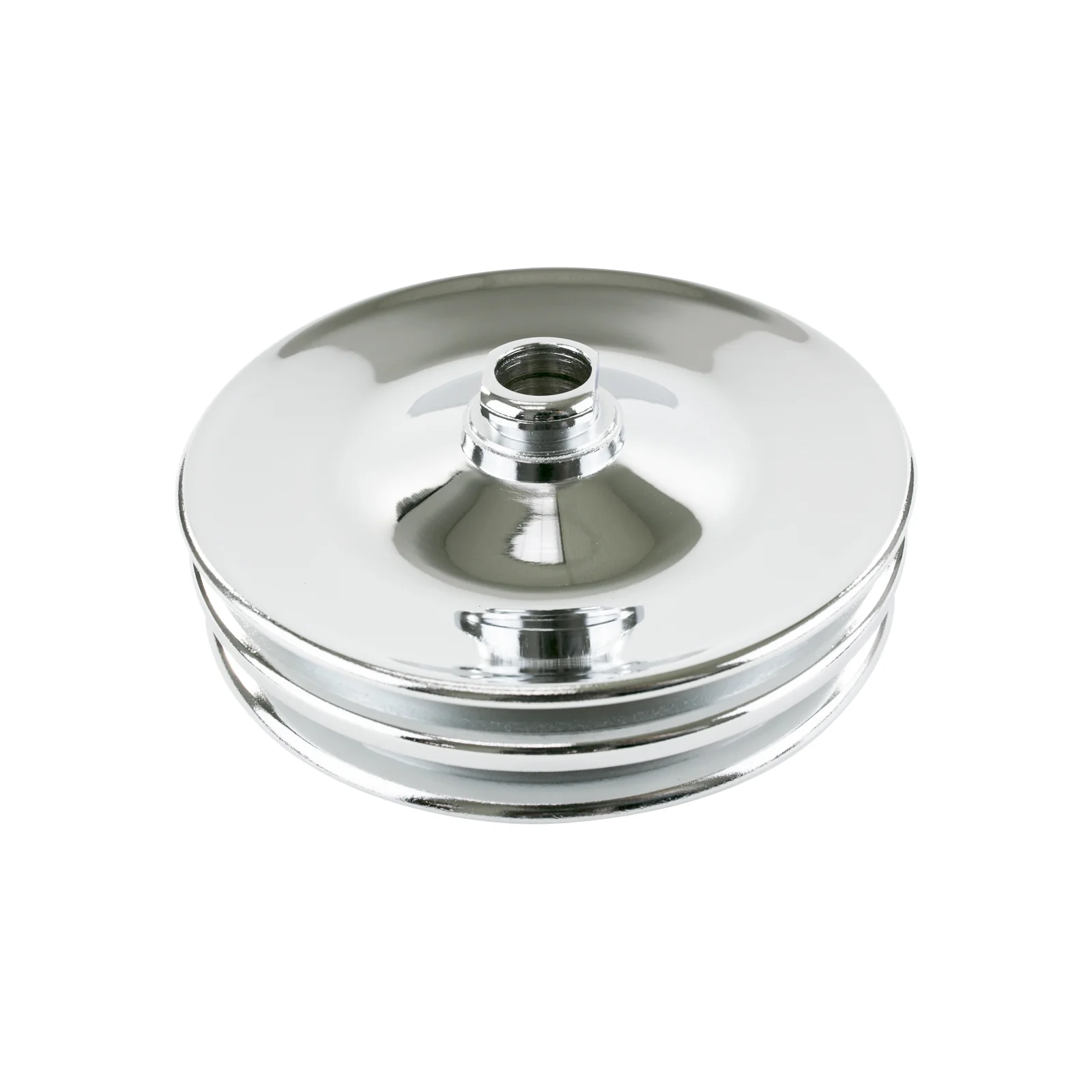 Power Steering Pump 3/4" Press Fit Double 3/8" Groove Steel Pulley - Satin