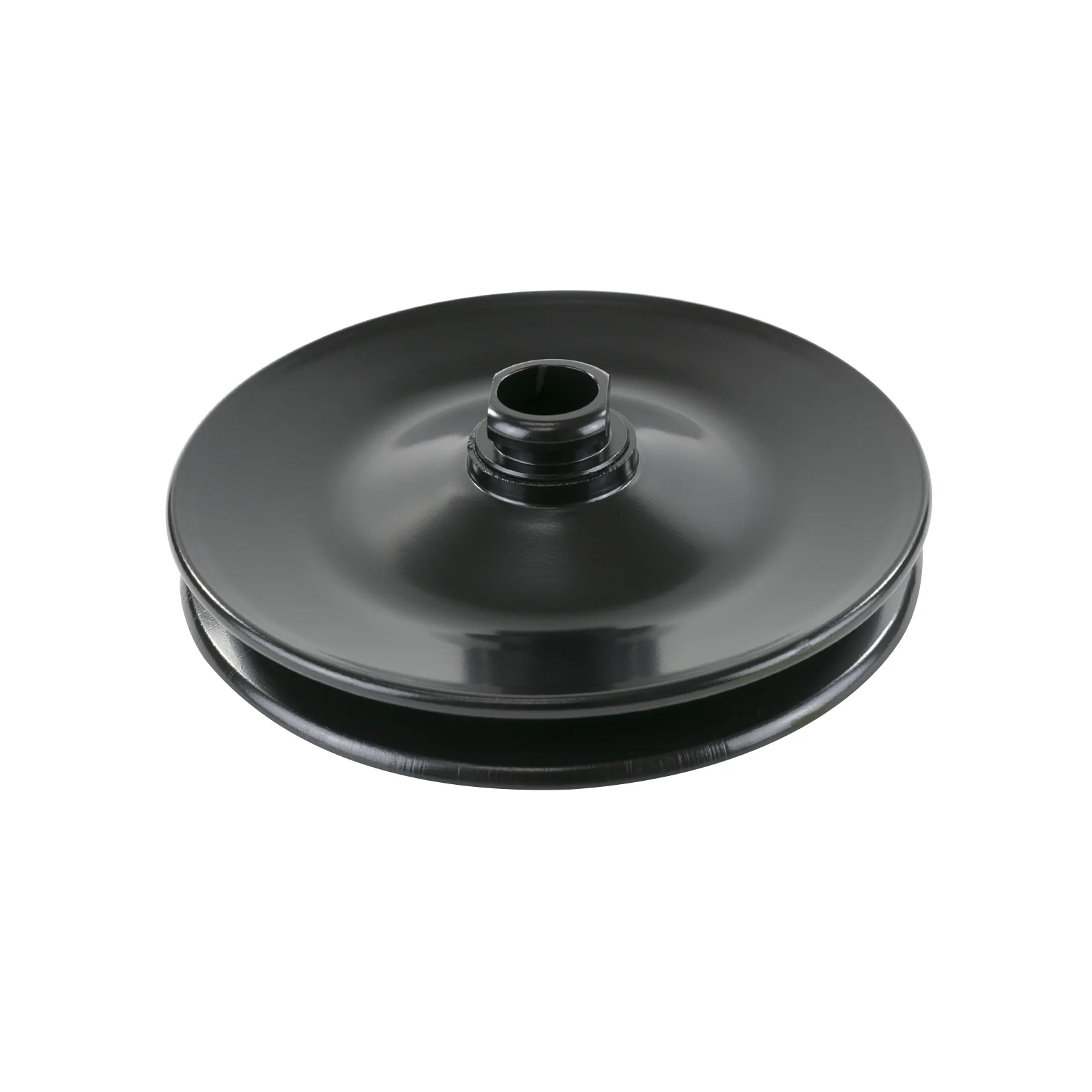 Power Steering Pump 3/4" Press Fit Single 1/2" Groove Steel Pulley - Black