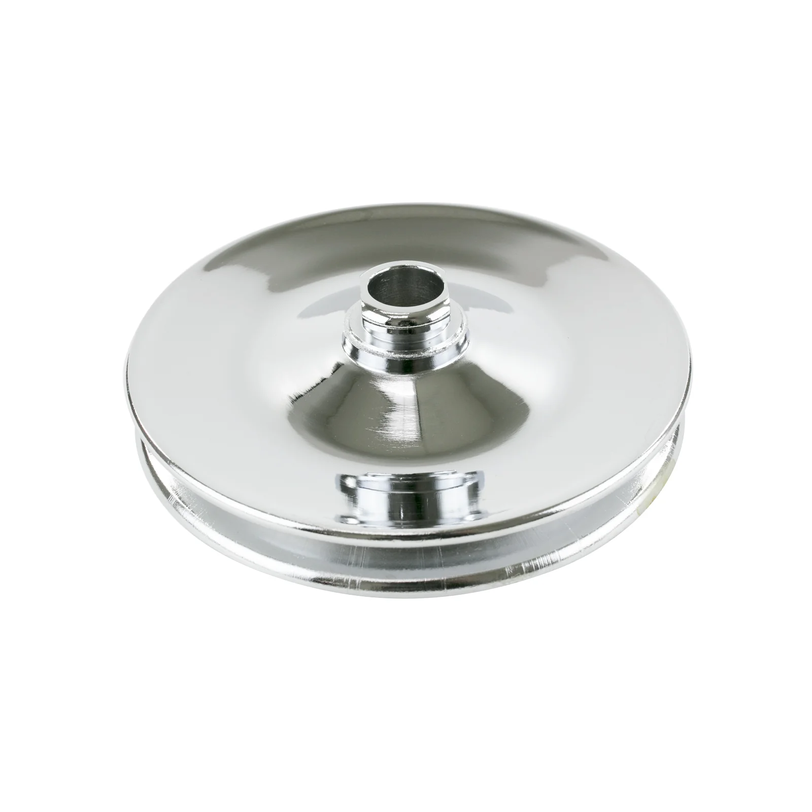 Power Steering Pump 3/4" Press Fit Single 1/2" Groove Steel Pulley - Satin