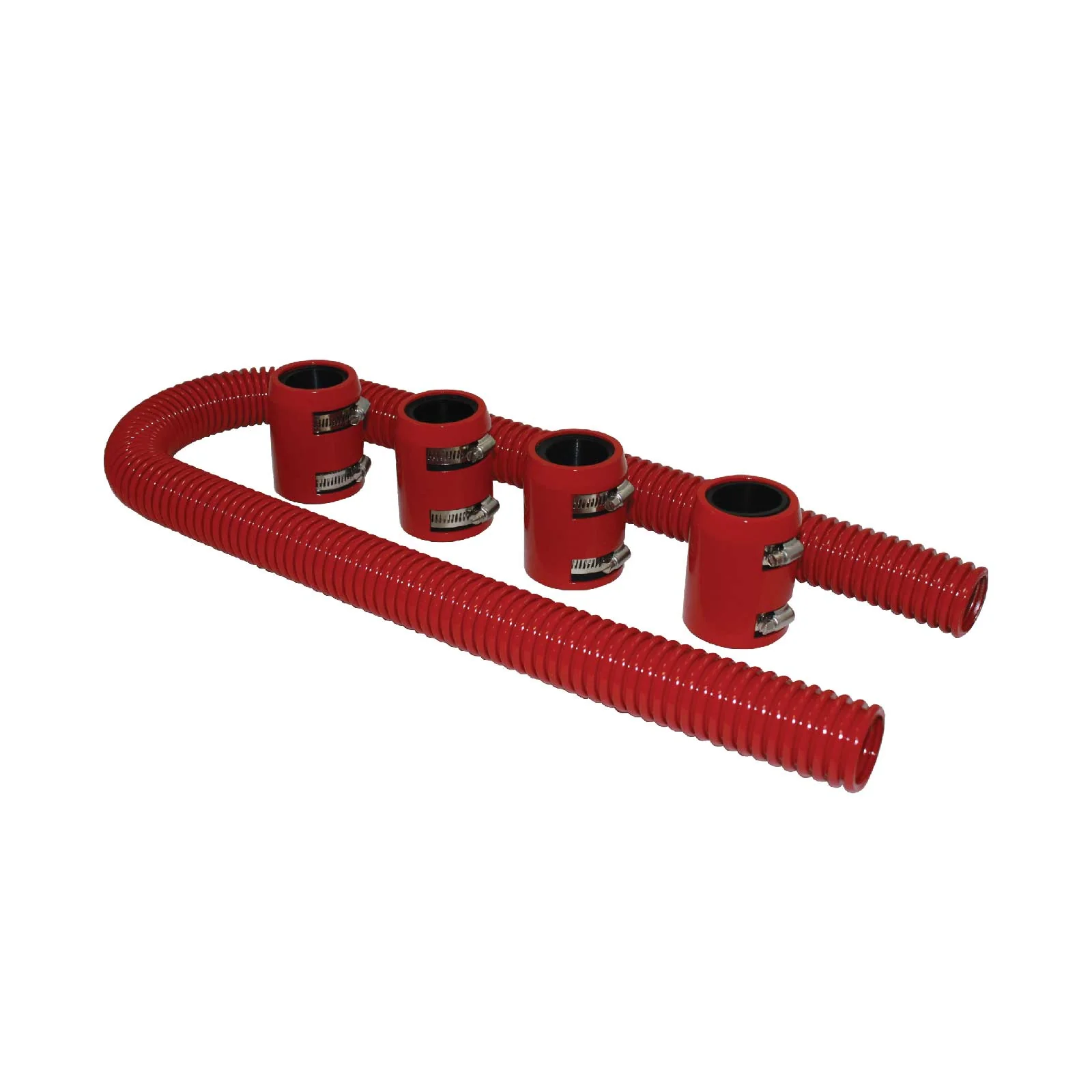 Red Stainless Steel Flexible Radiator Hose Kit - 48 Inches - Image 3