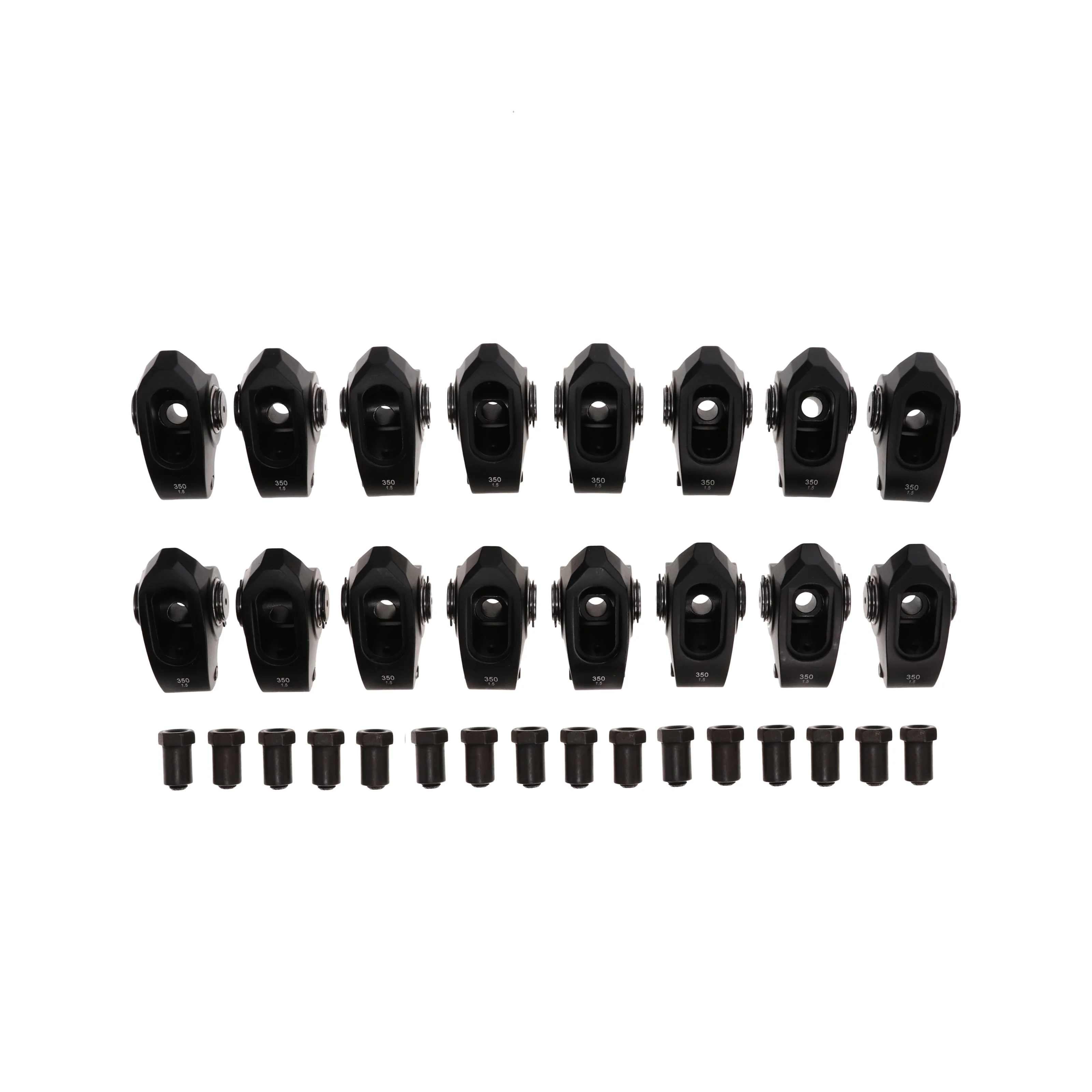 Small Block Chevy Pro Series 2024 Aluminum Roller Rocker Arms, 1.5 Ratio, 3/8 in. Stud, Needle Bearing Tip - Image 2