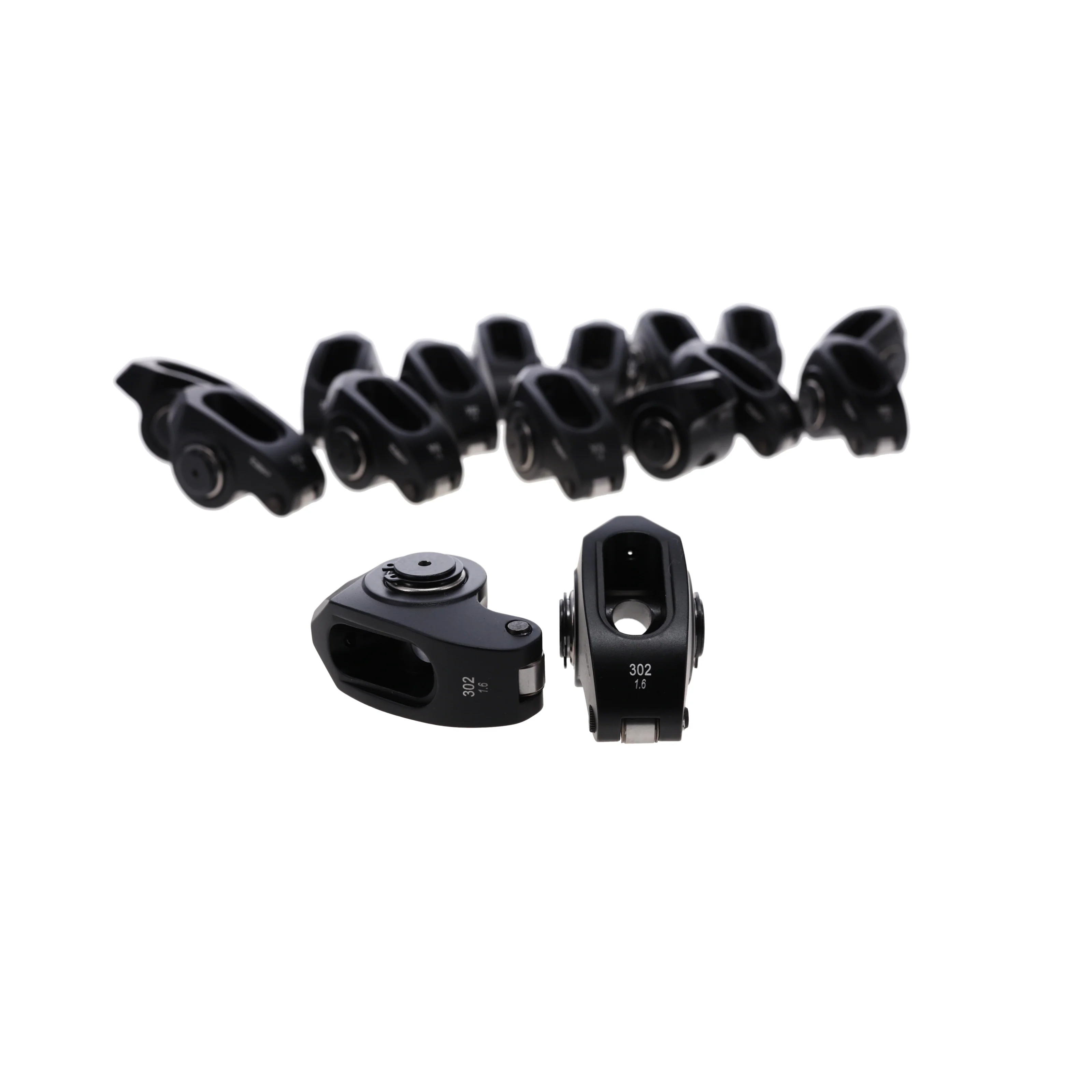 Small Block Ford Pro Series 2024 Aluminum Roller Rocker Arms, 1.6 Ratio, 7/16 in. Stud, Needle Bearing Tip - Image 3