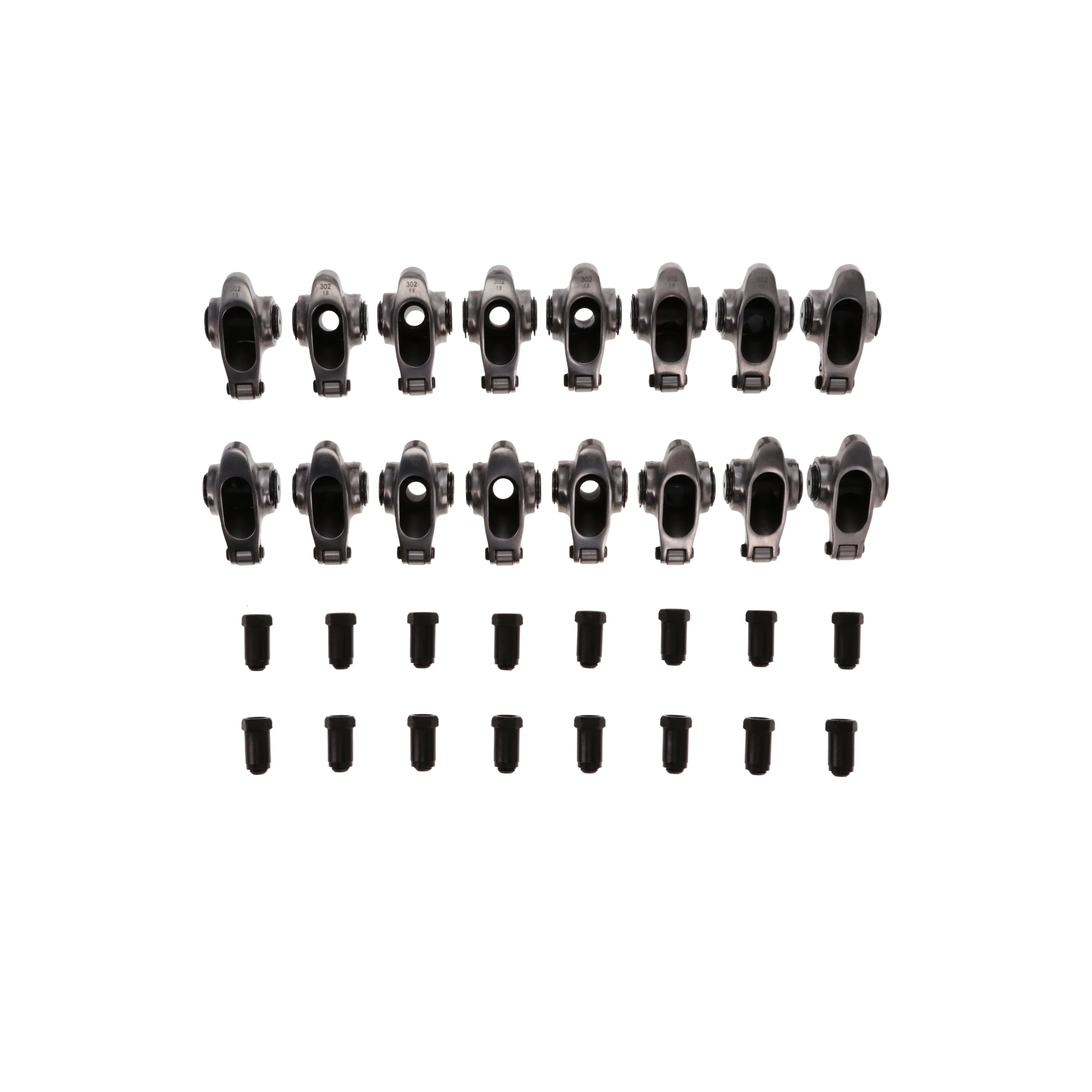 Small Block Ford Pro Series Stainless Steel Rocker Arms, 1.6 Ratio, 7/16 in. Stud, Needle Bearing Tip - Image 2