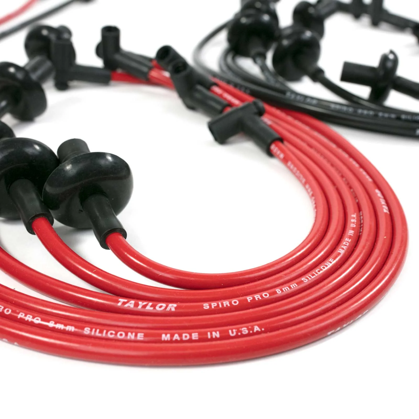 Chevy Corvair Flat 6 Taylor Cable 8mm Spiro-Pro Black Ignition Wires - Image 5