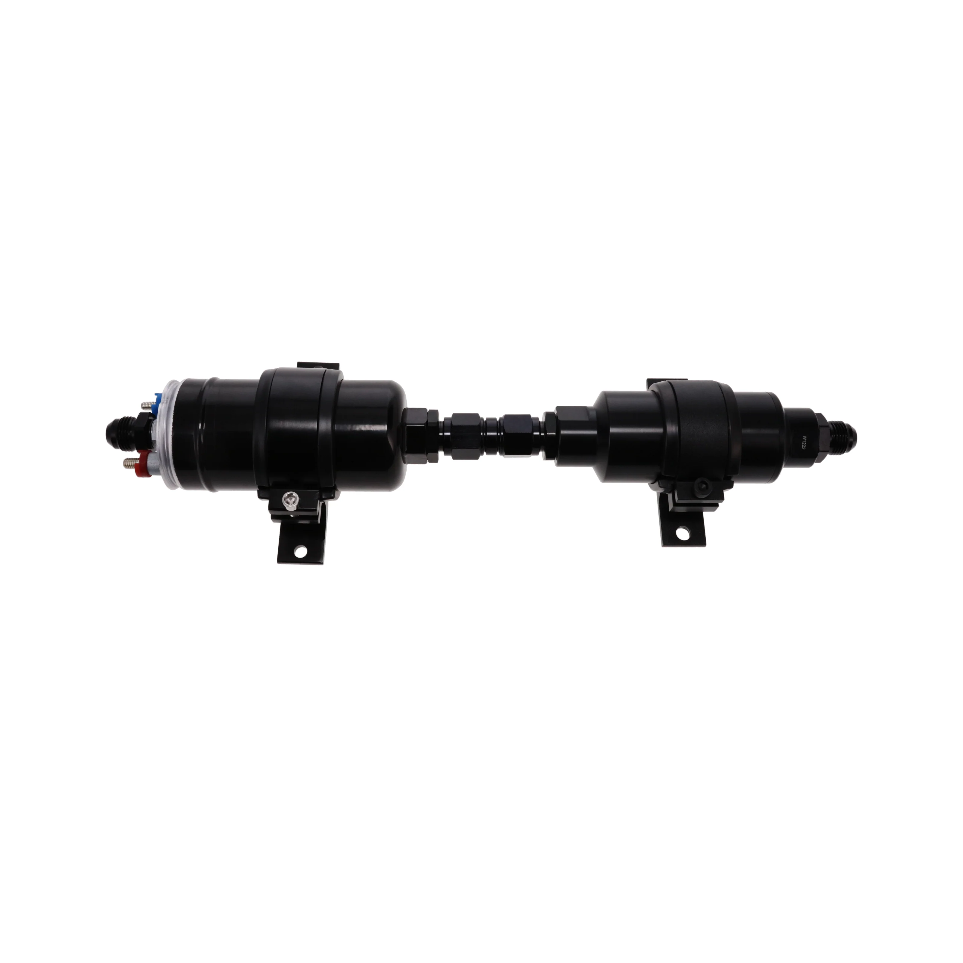 Universal Straight Electric Fuel Pump and Filter Kit - 10 Microns - Black - Image 2
