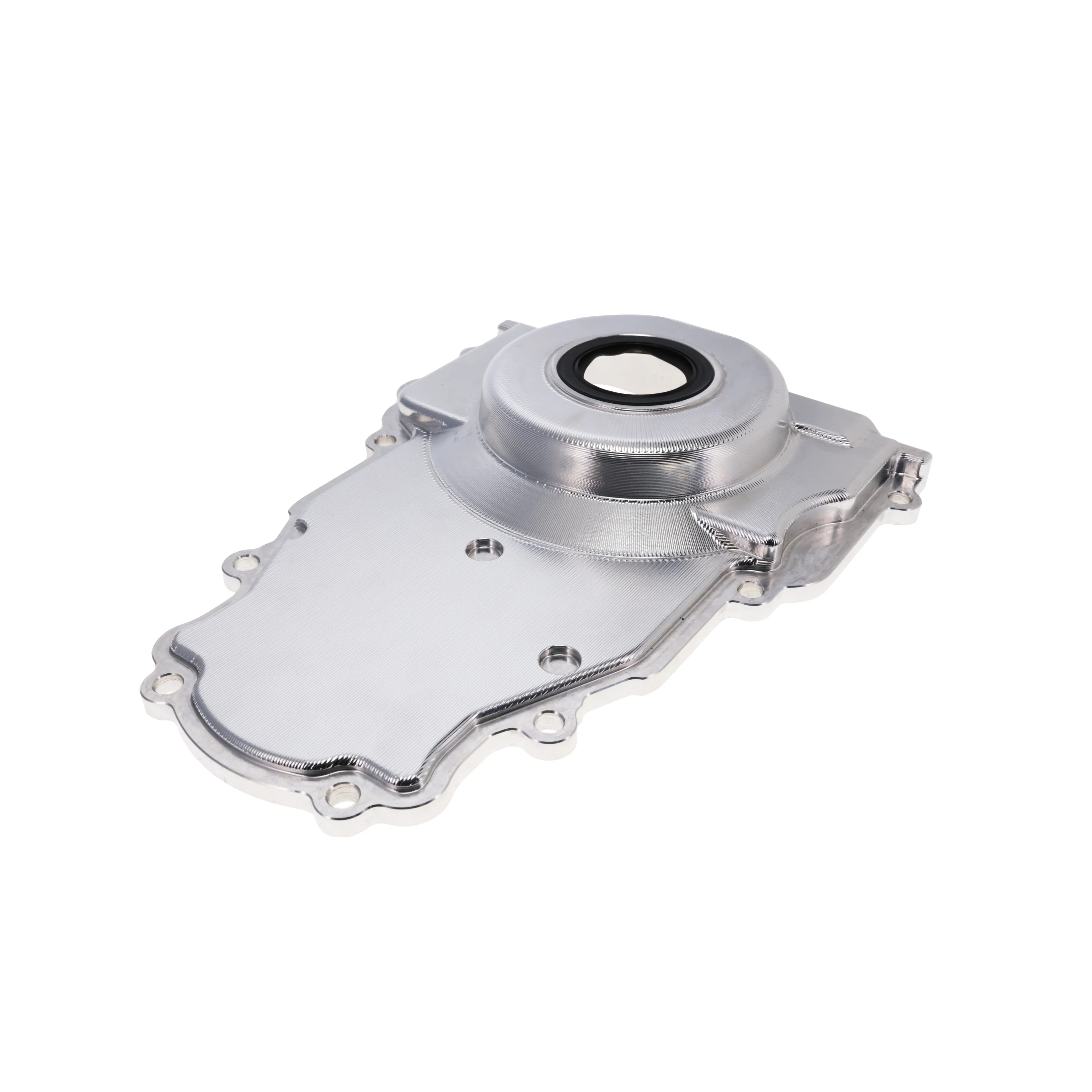GM LS1/LS6 Natural Aluminum One-piece Timing Cover w/ Gasket & Crank Seal & Hardware - Image 2