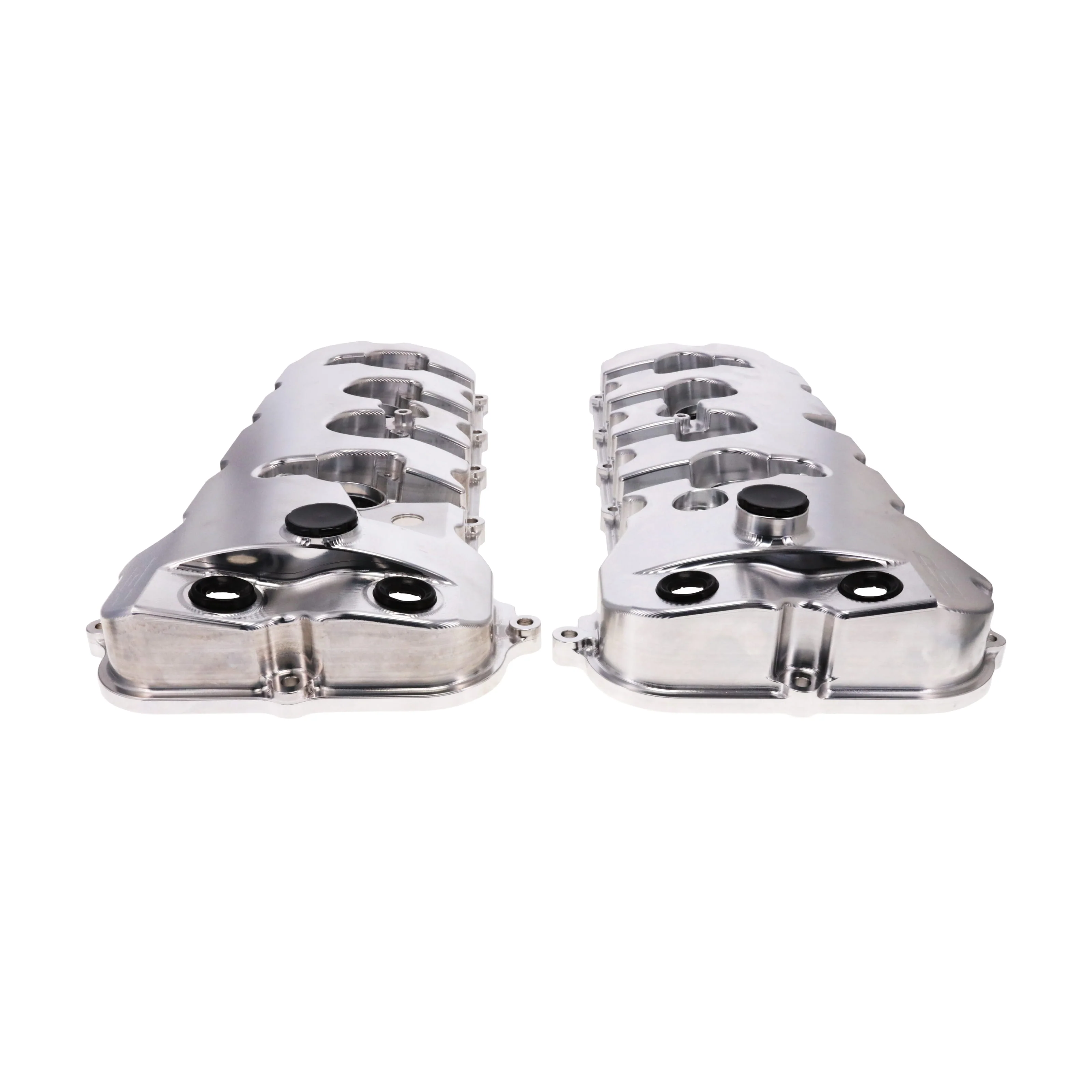 V Series Ford 5.0L Coyote Billet Aluminum Valve Covers - Natural - Image 2