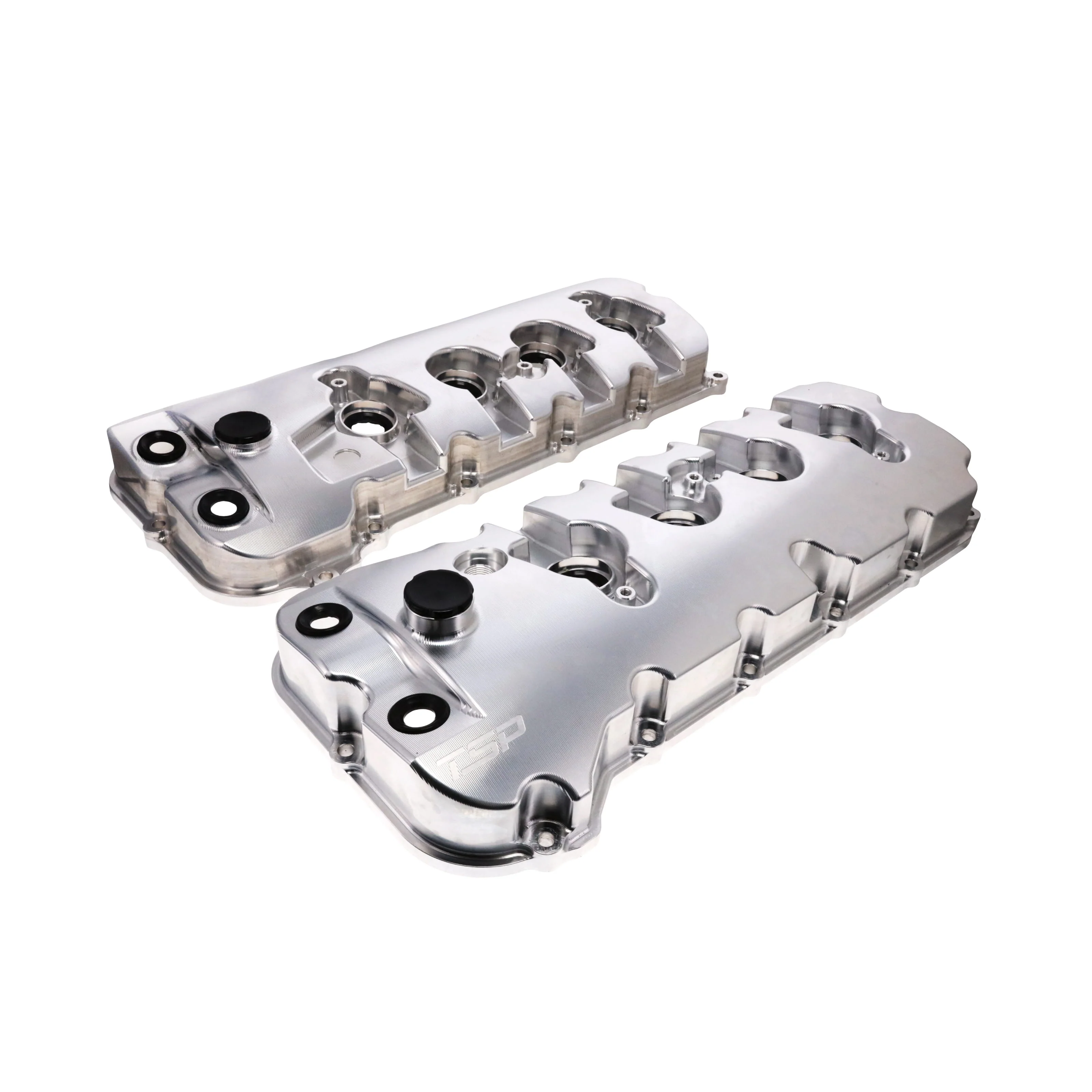 V Series Ford 5.0L Coyote Billet Aluminum Valve Covers - Natural - Image 3