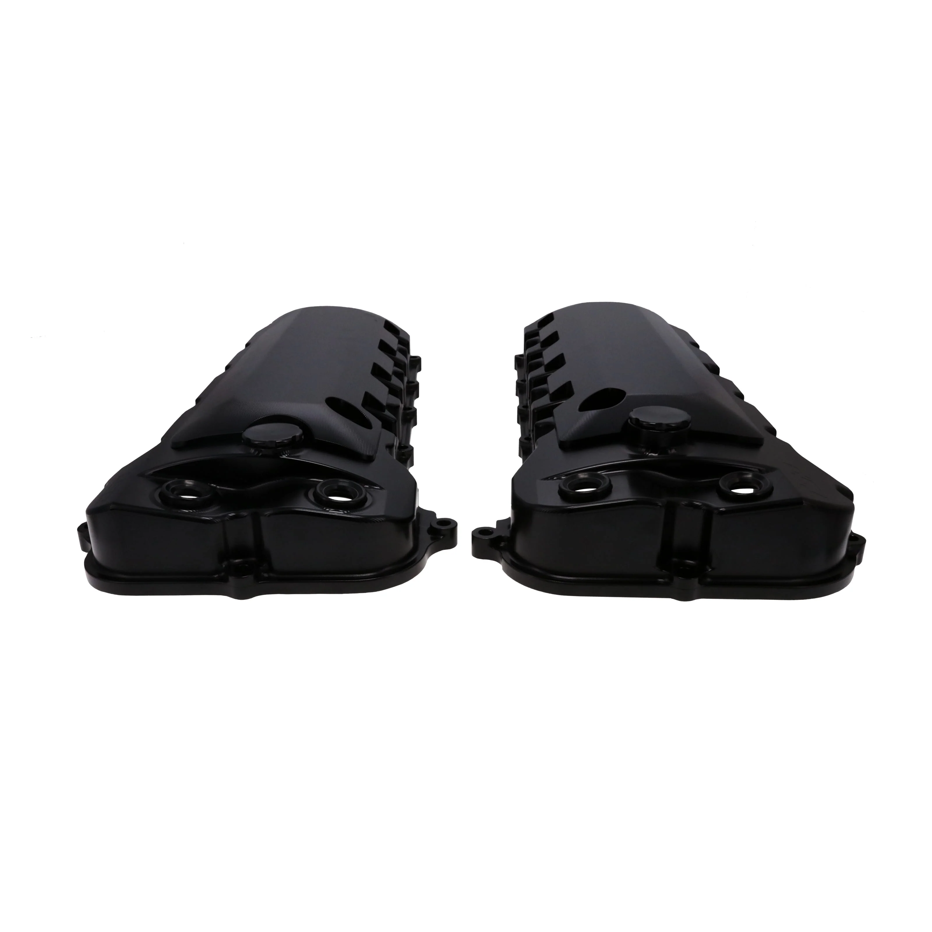 V Series Ford 5.0L Coyote Billet Aluminum Valve Covers with Coil Covers - Black - Image 2