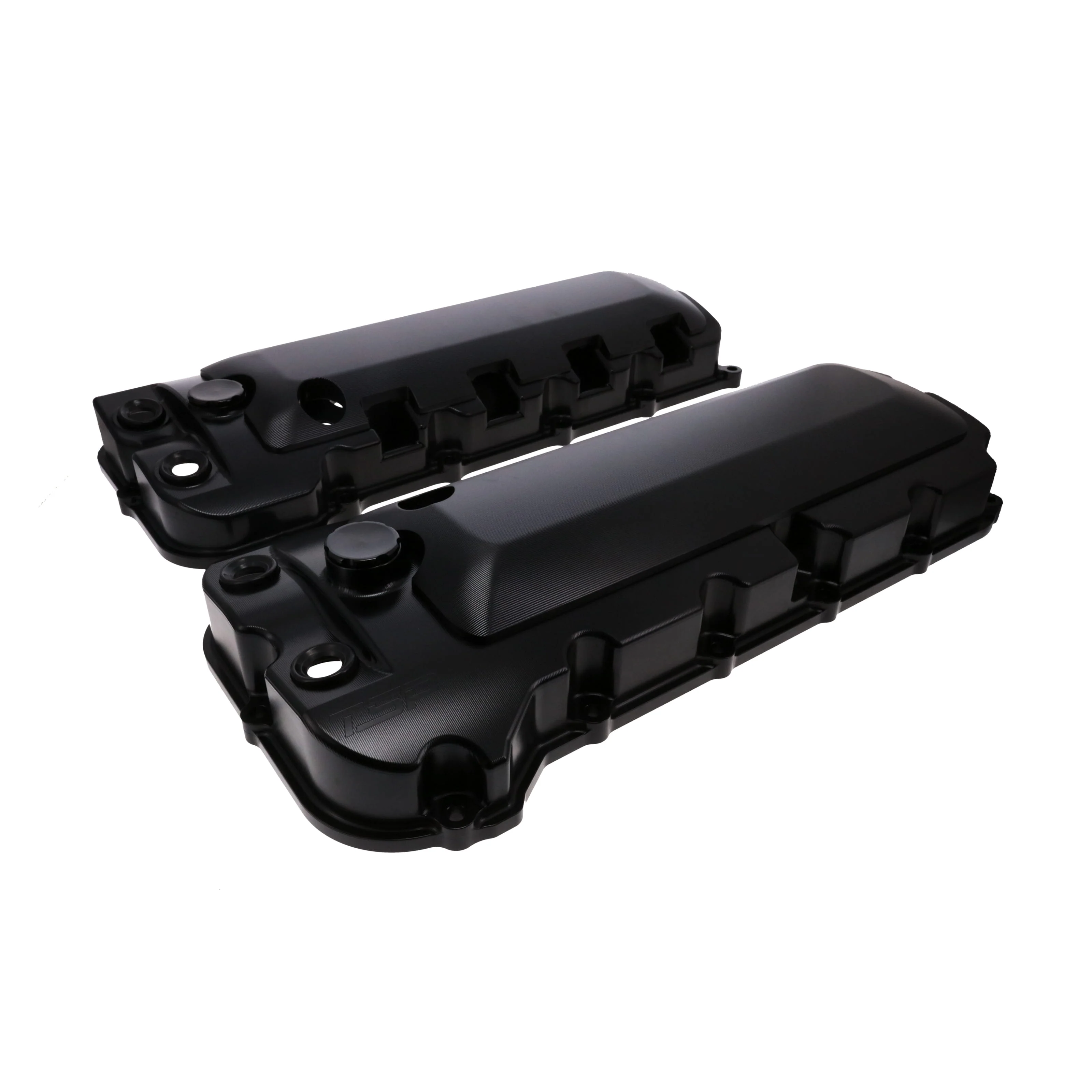 V Series Ford 5.0L Coyote Billet Aluminum Valve Covers with Coil Covers - Black - Image 3