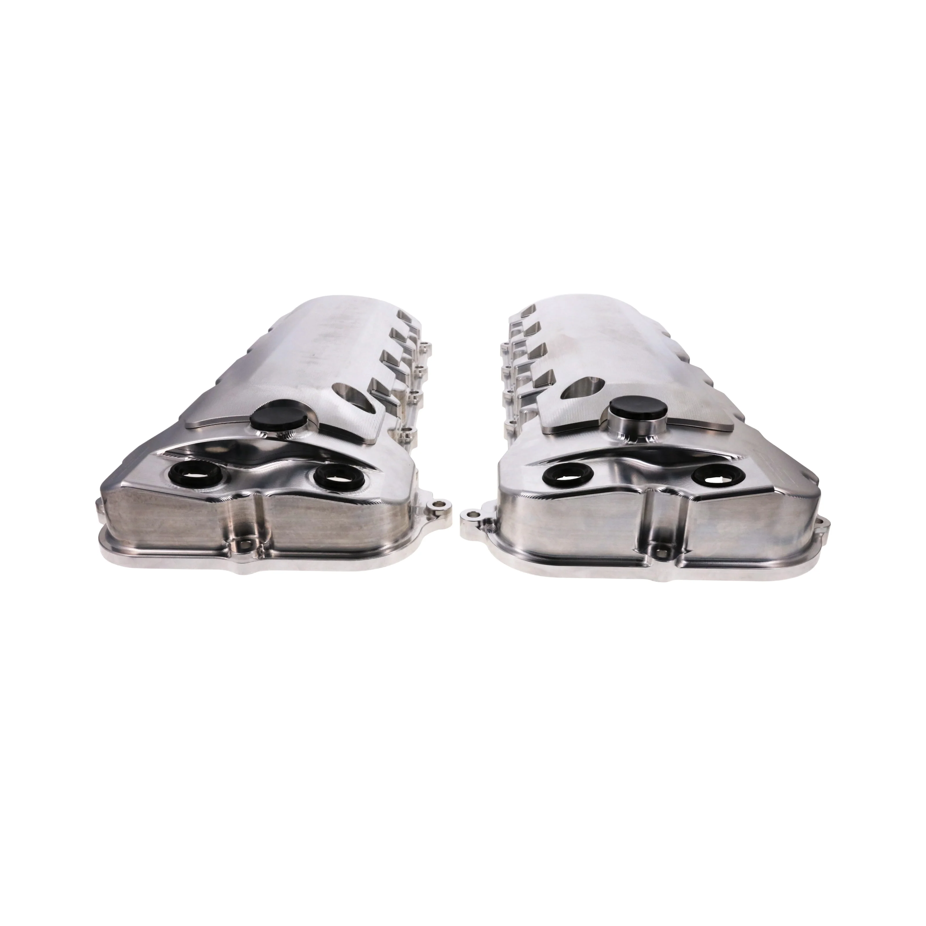 V Series Ford 5.0L Coyote Billet Aluminum Valve Covers with Coil Covers - Natural - Image 2