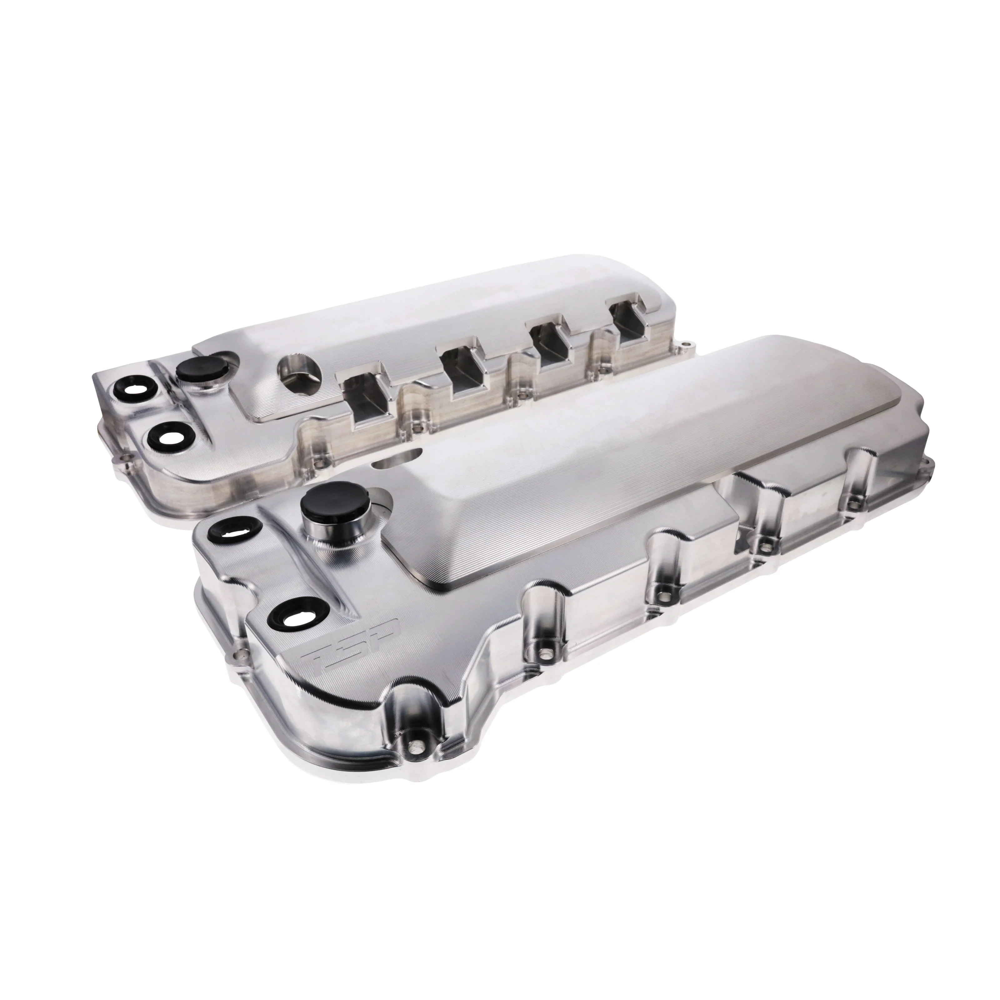 V Series Ford 5.0L Coyote Billet Aluminum Valve Covers with Coil Covers - Natural - Image 3