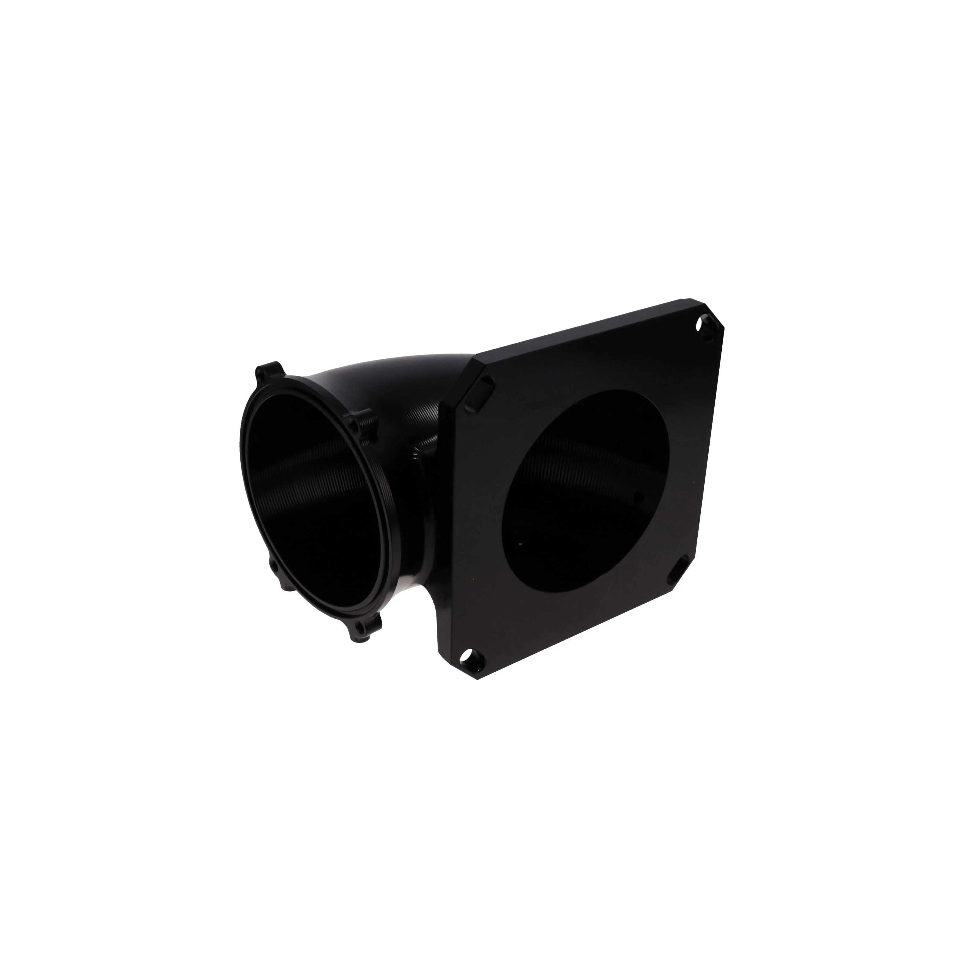 V Series GM LS 105 mm Billet Aluminum Throttle Body Elbow with 4150 Flange - Black - Image 2