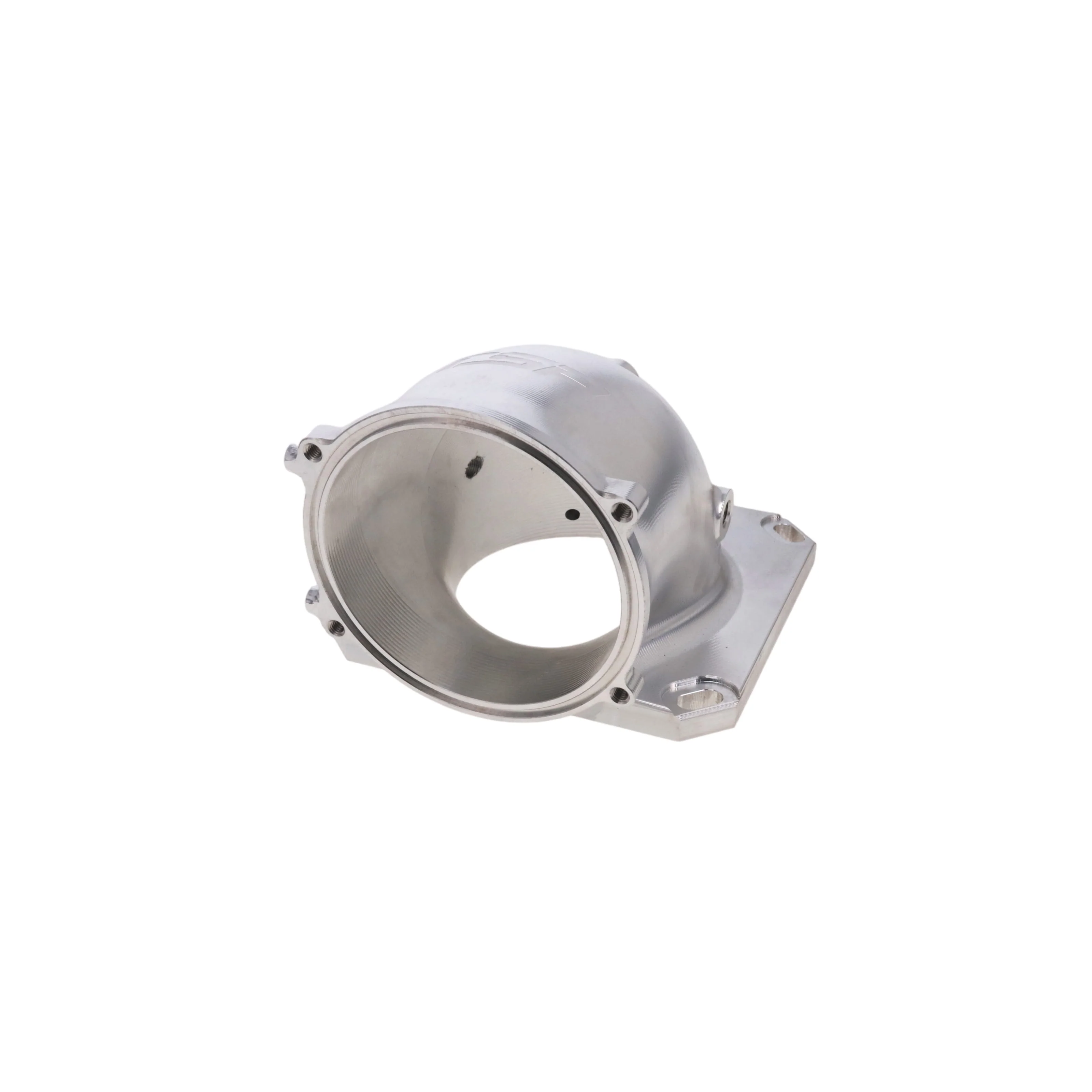 V Series GM LS 105 mm Billet Aluminum Throttle Body Elbow with 4150 Flange - Natural - Image 3