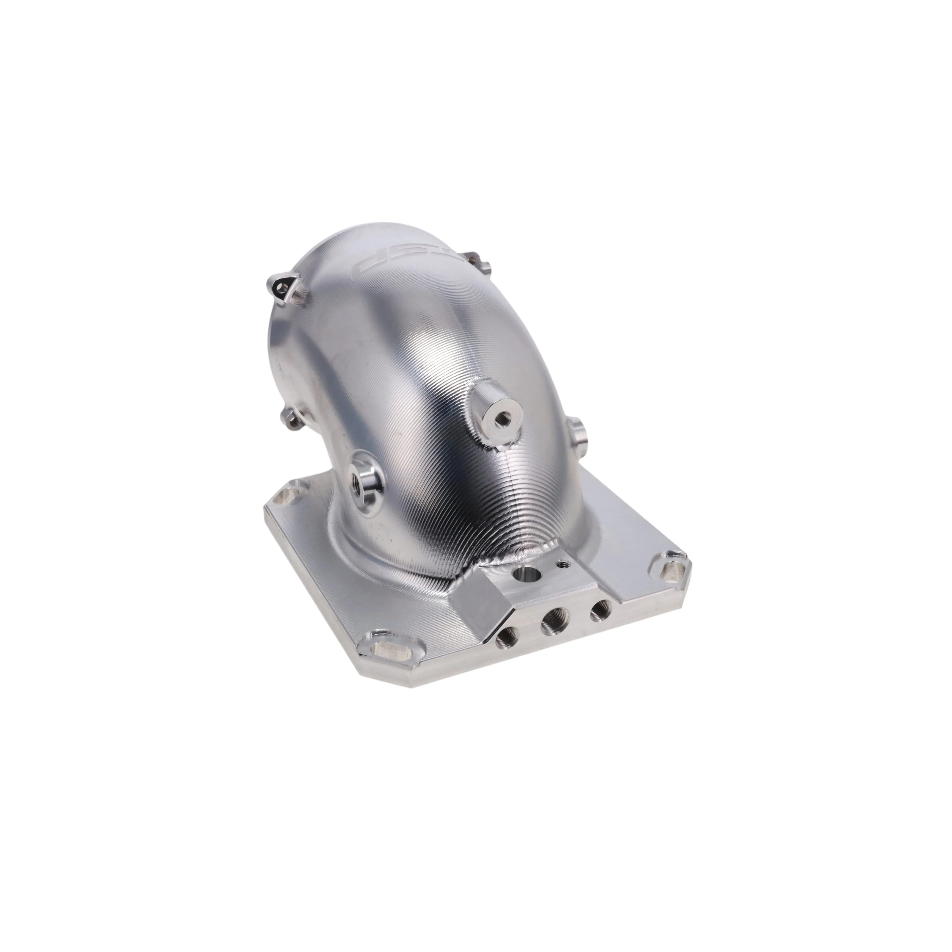 V Series GM LS 105 mm Billet Aluminum Throttle Body Elbow with 4150 Flange - Natural - Image 4