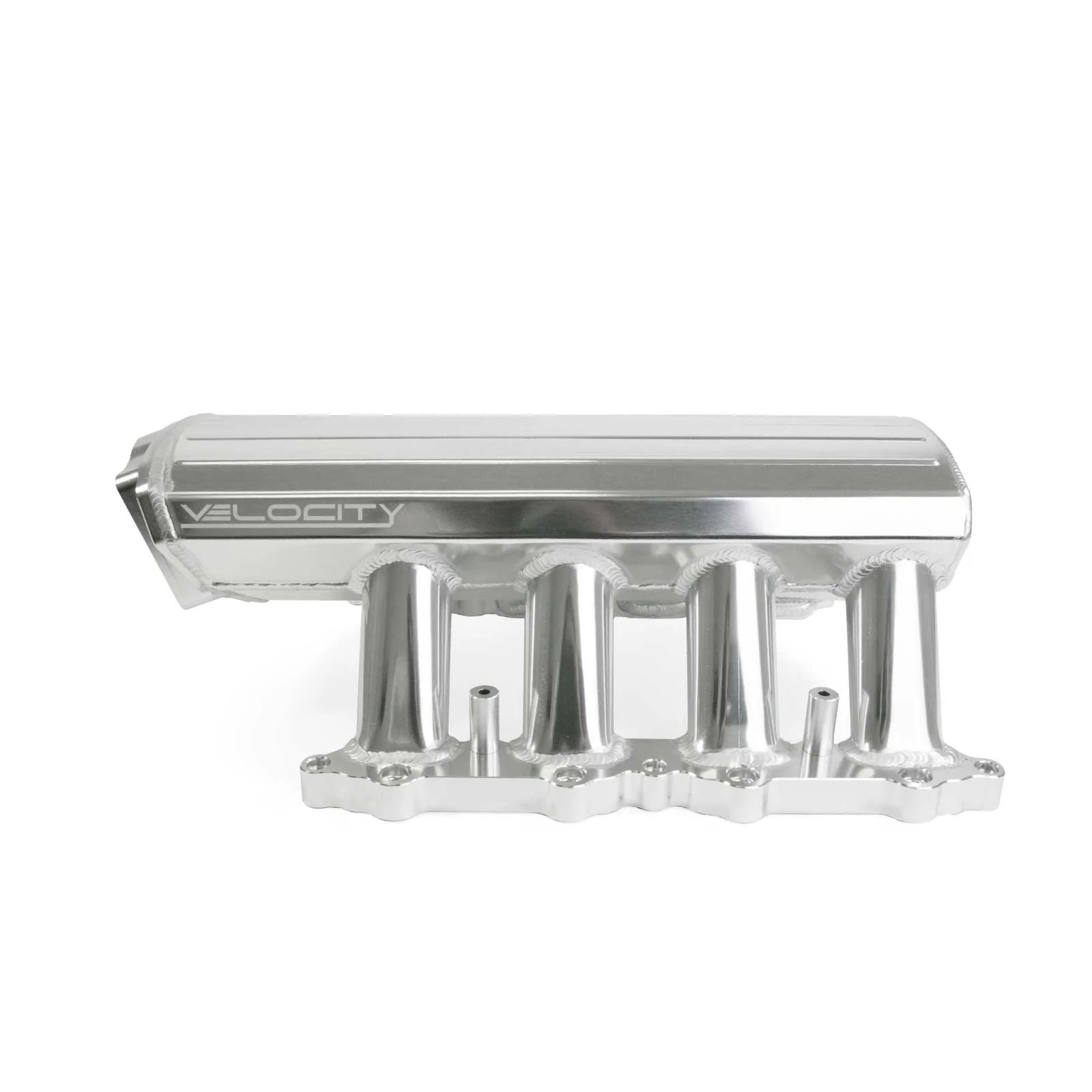 Velocity Ford 5.0L Coyote EFI Fabricated Aluminum Sheet Metal Intake Manifold - Clear Anodized - Image 3