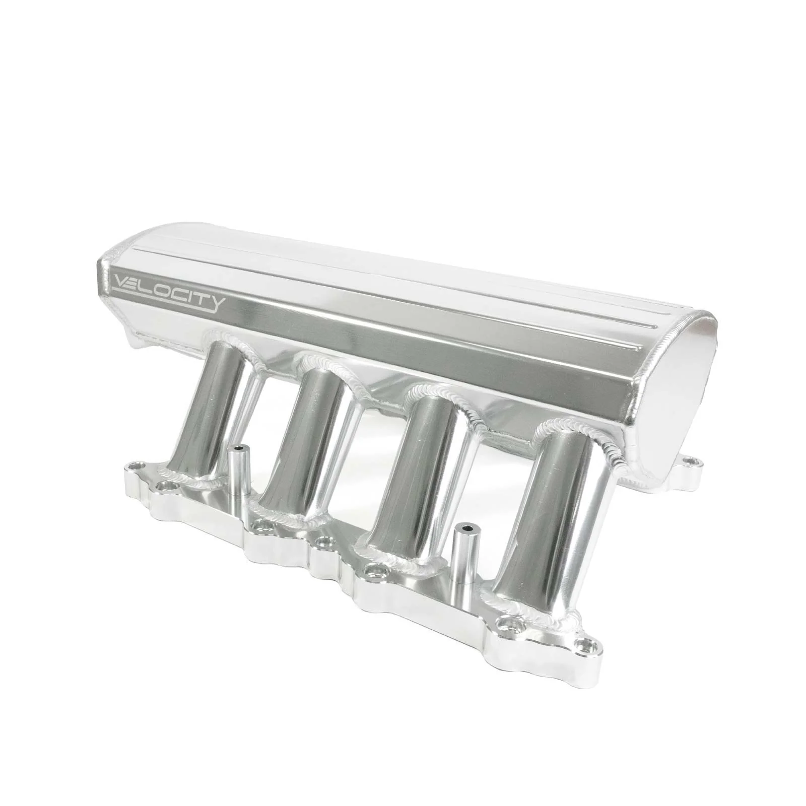 Velocity Ford 5.0L Coyote EFI Fabricated Aluminum Sheet Metal Intake Manifold - Clear Anodized - Image 4